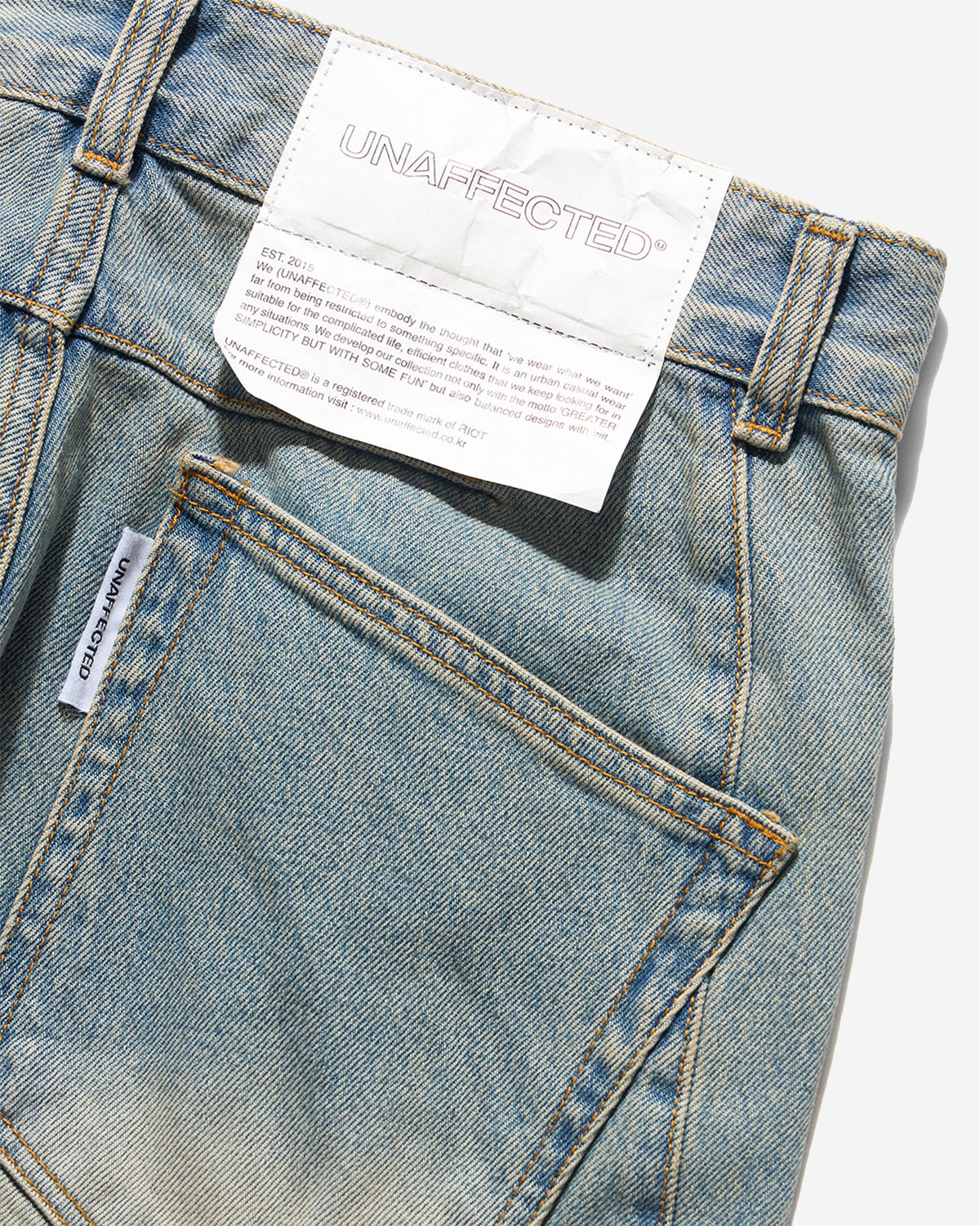 Twisted Panel Denim - Light Blue
