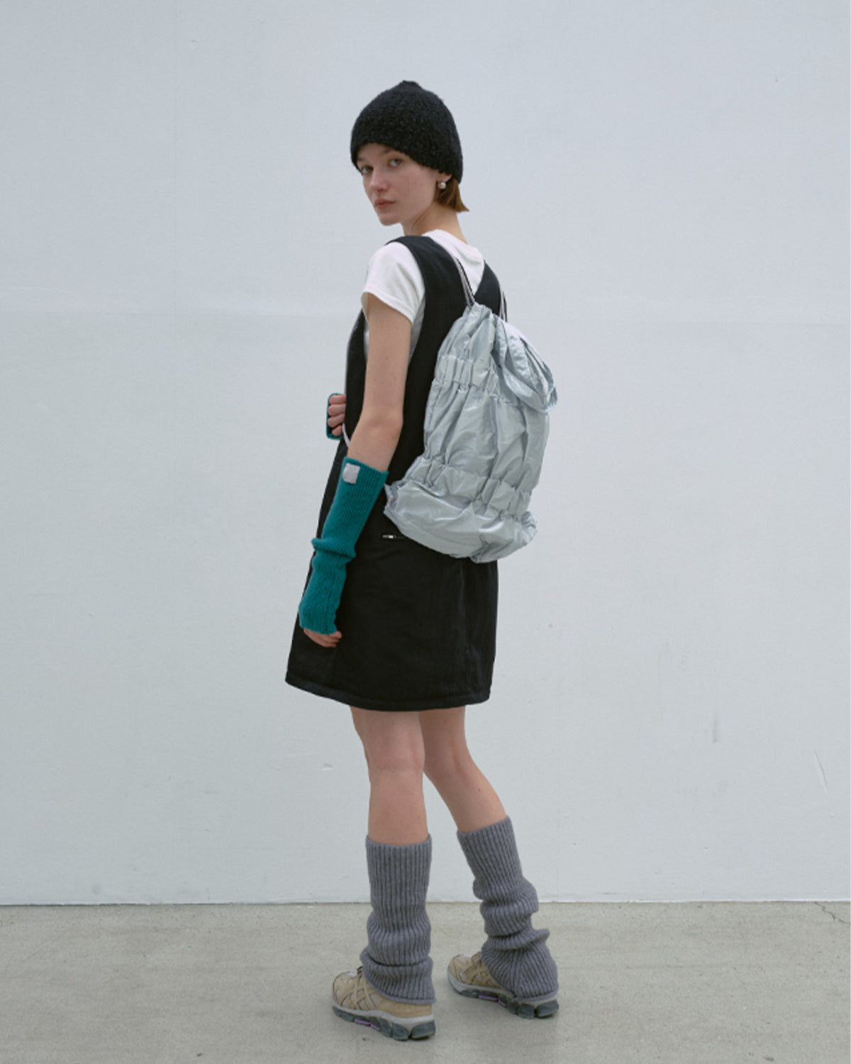 Tiered Banding Backpack - Silver