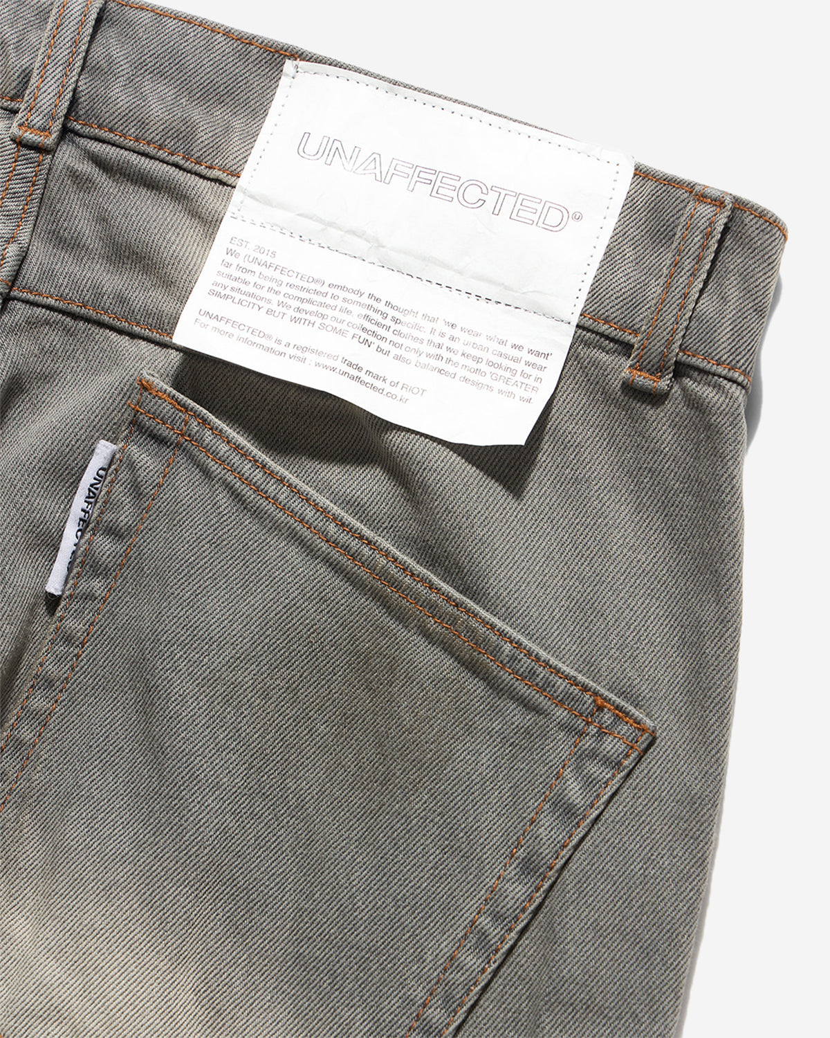 Curved Wide Denim - Dusty Grey