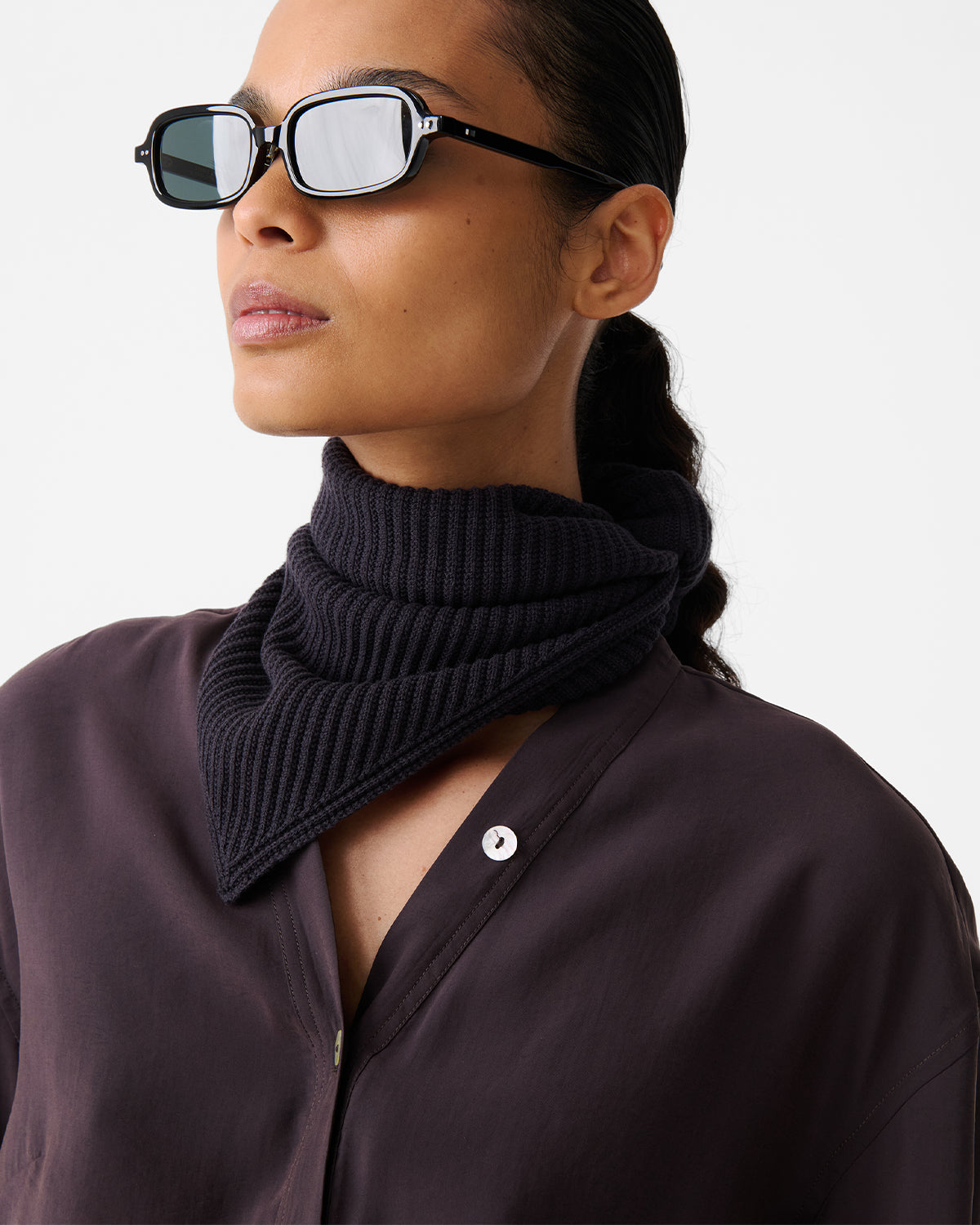 Acre - V Neck Button Through Top - Yam