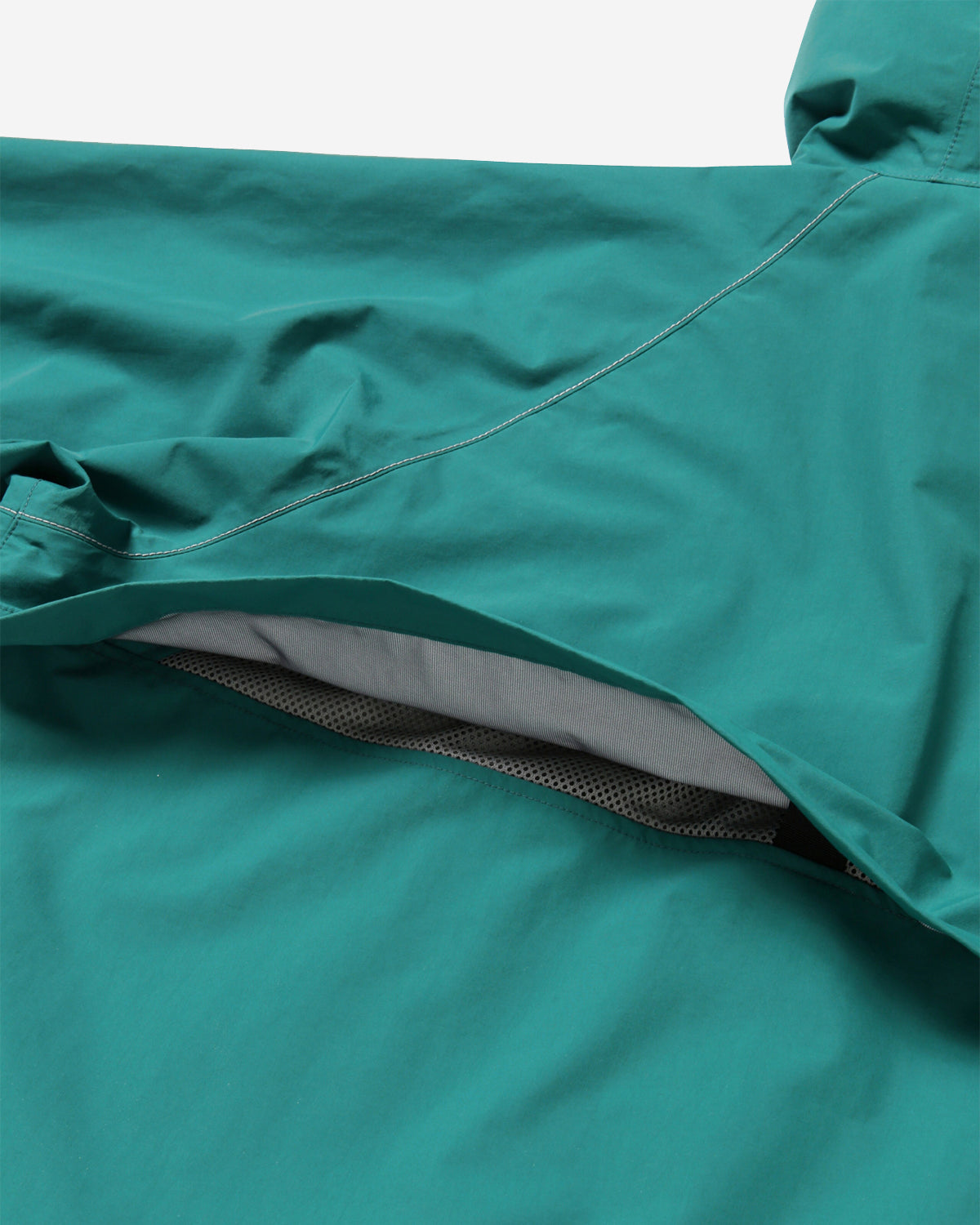 Loose Fitting Rain Jacket - Blue Green