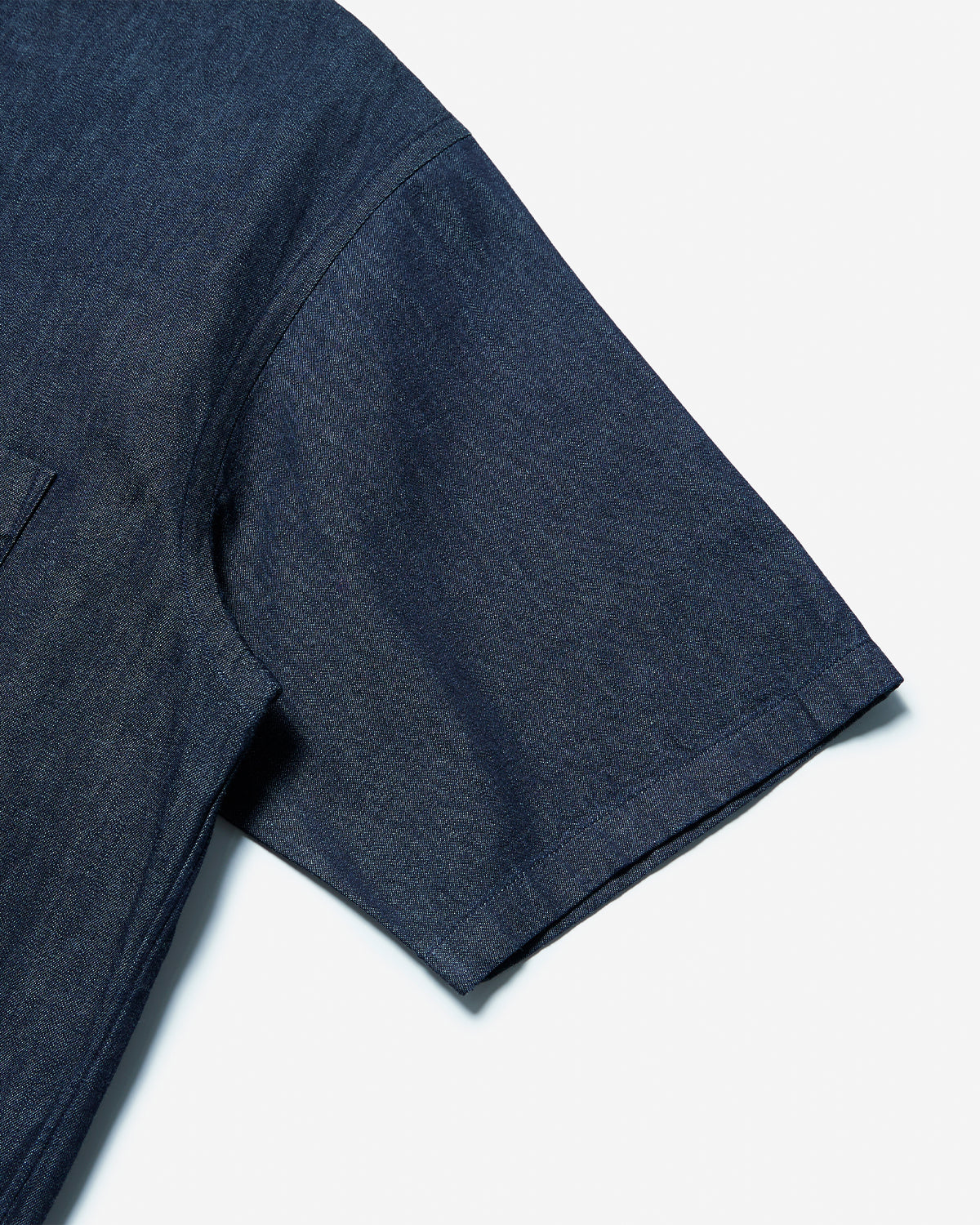 Womens Denim Dungaree Short Sleeve B.D Shirt - Indigo