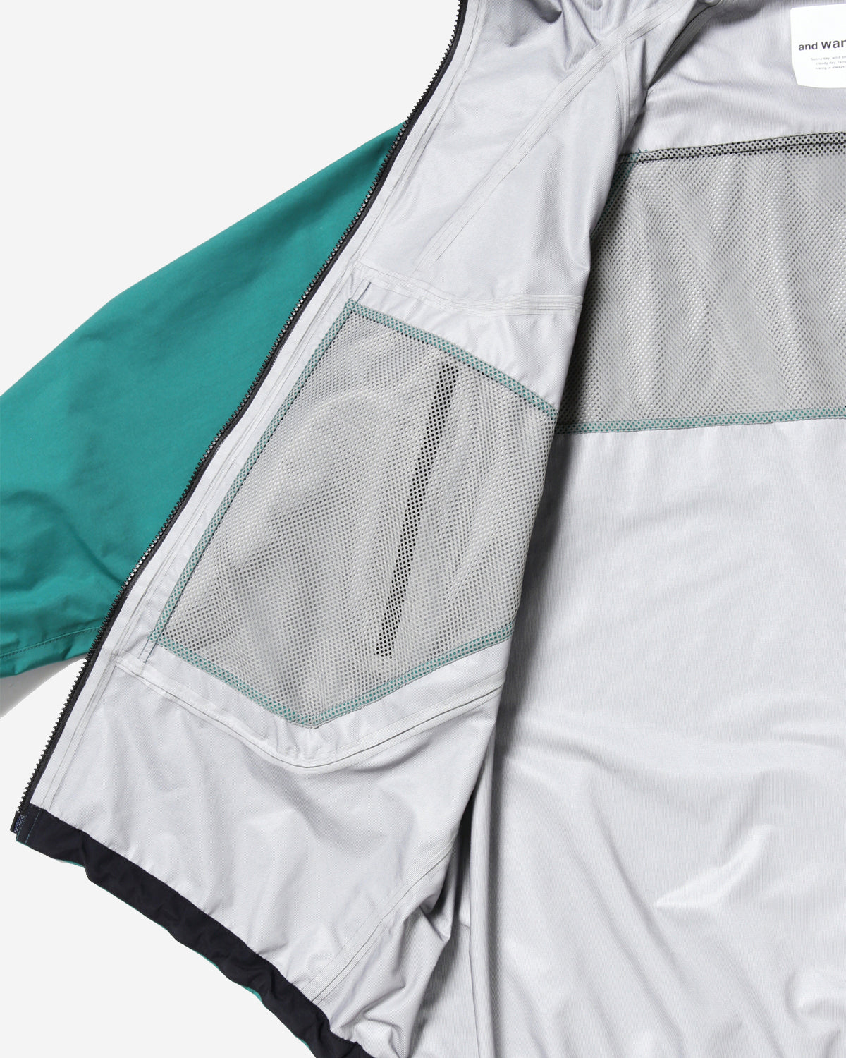 Loose Fitting Rain Jacket - Blue Green