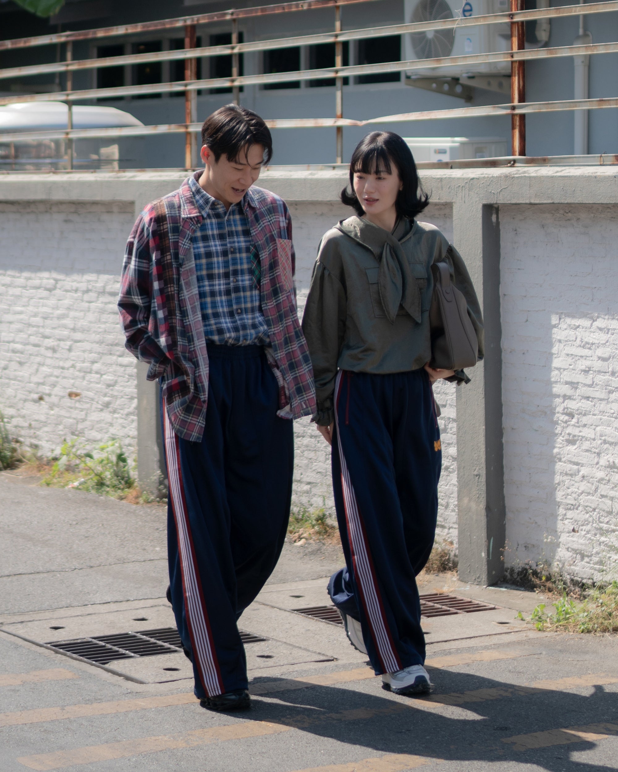 Onion's Exclusive H.D.Track Pant - Poly Smooth - Navy / Red / Pumpkin