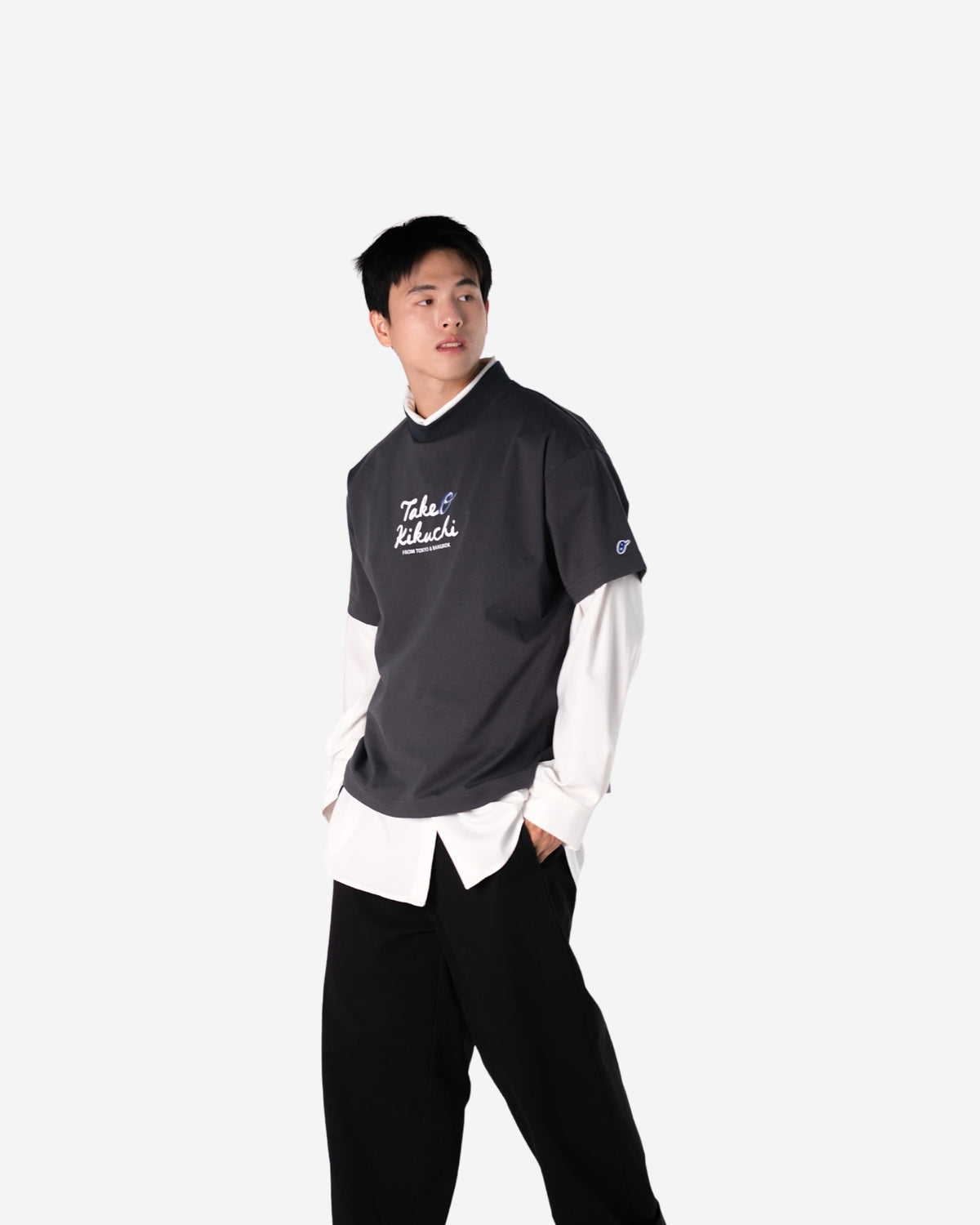 Exclusive Color - Oversized Logo Tee - Dark Grey