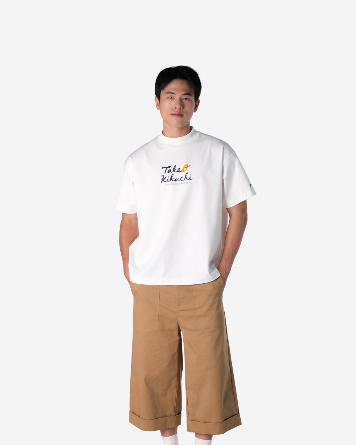 ONION X TAKEO KIKUCHI Oversized Logo Tee - White
