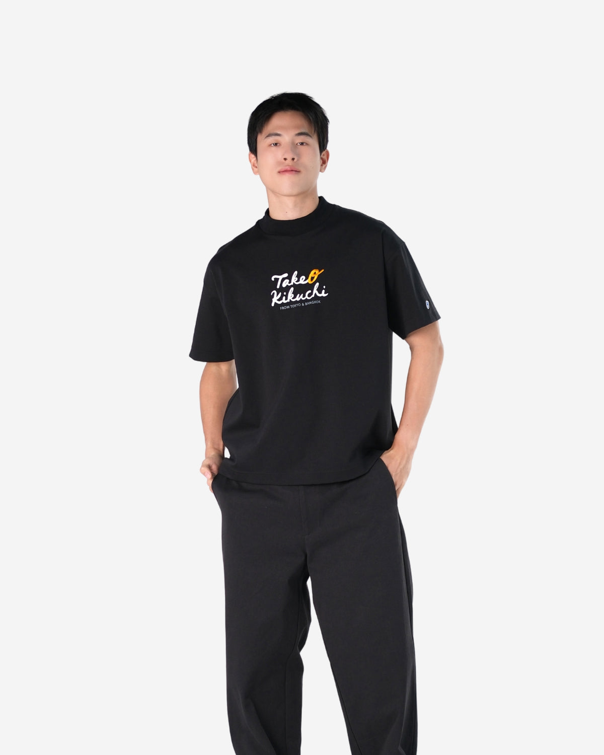 ONION X TAKEO KIKUCHI Oversized Logo Tee - Black