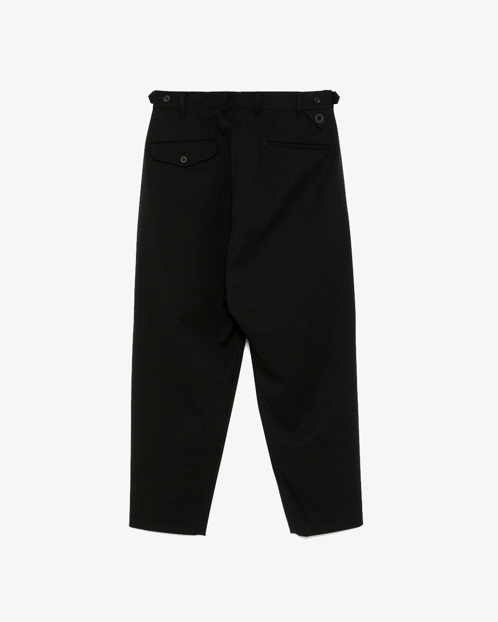 2 Tuck Twill Wide Pants - Black