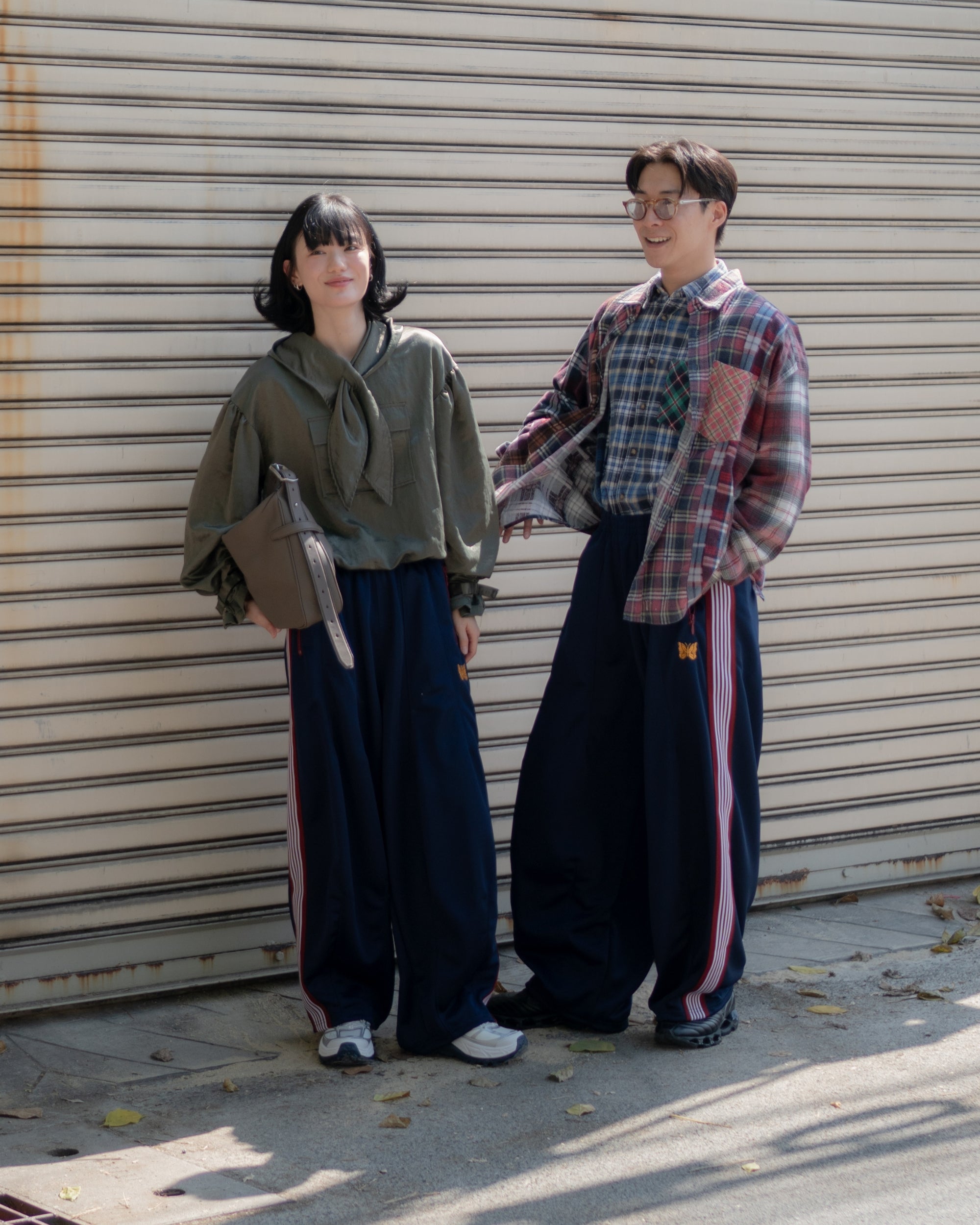 Onion's Exclusive H.D.Track Pant - Poly Smooth - Navy / Red / Pumpkin