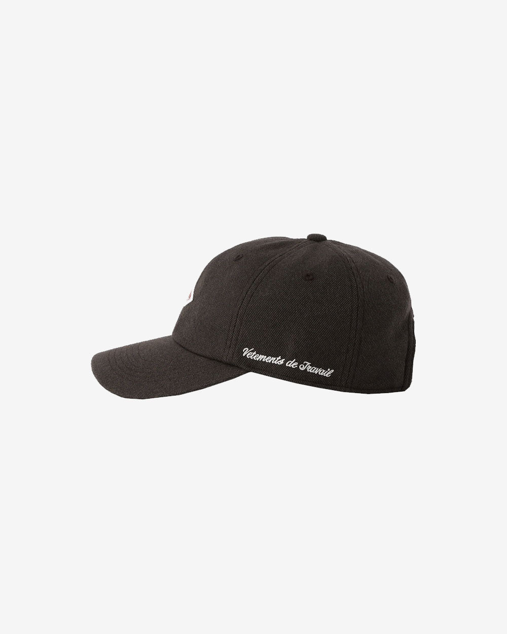 Polyester Serge 6 Panel Cap- Black