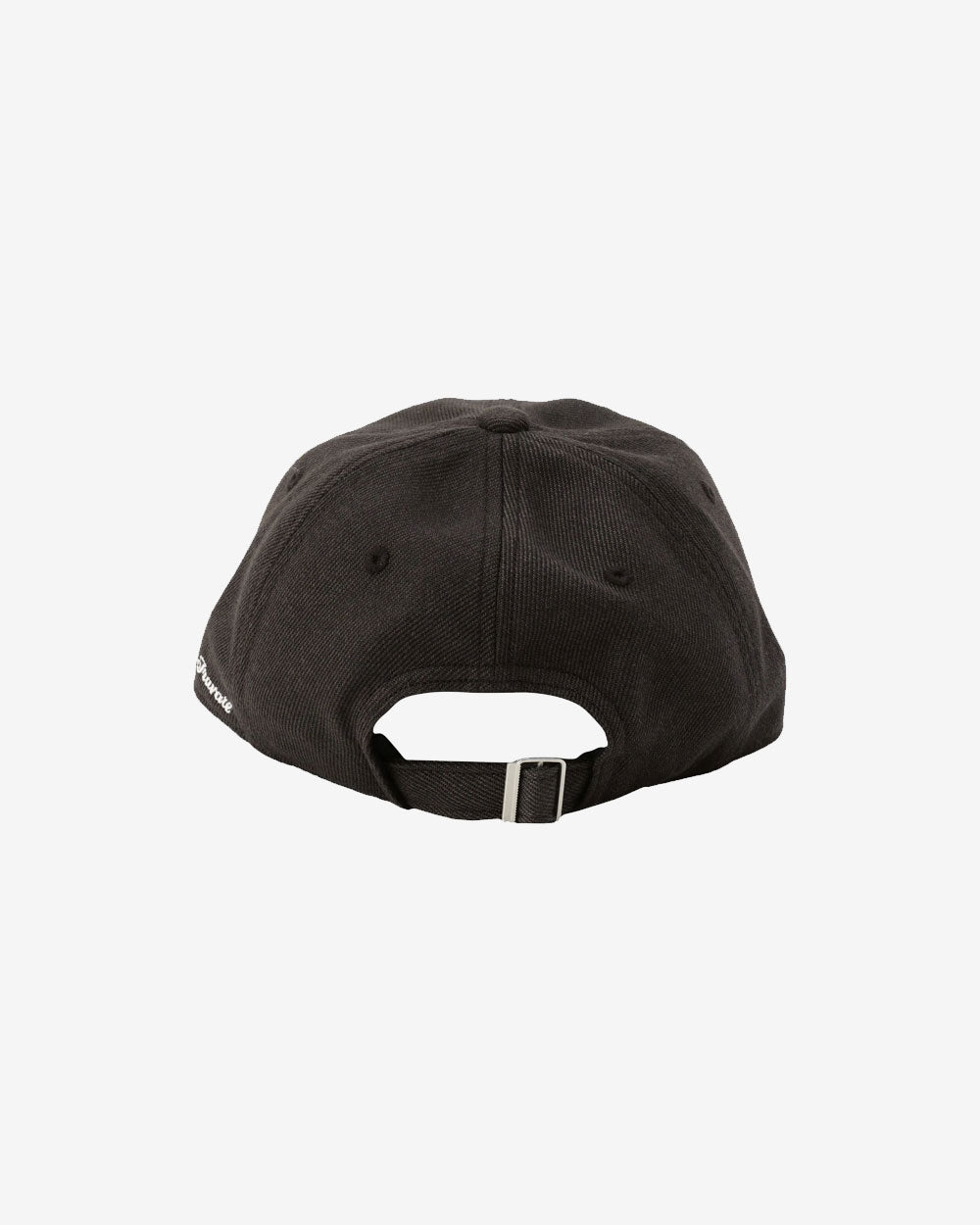 Polyester Serge 6 Panel Cap- Black