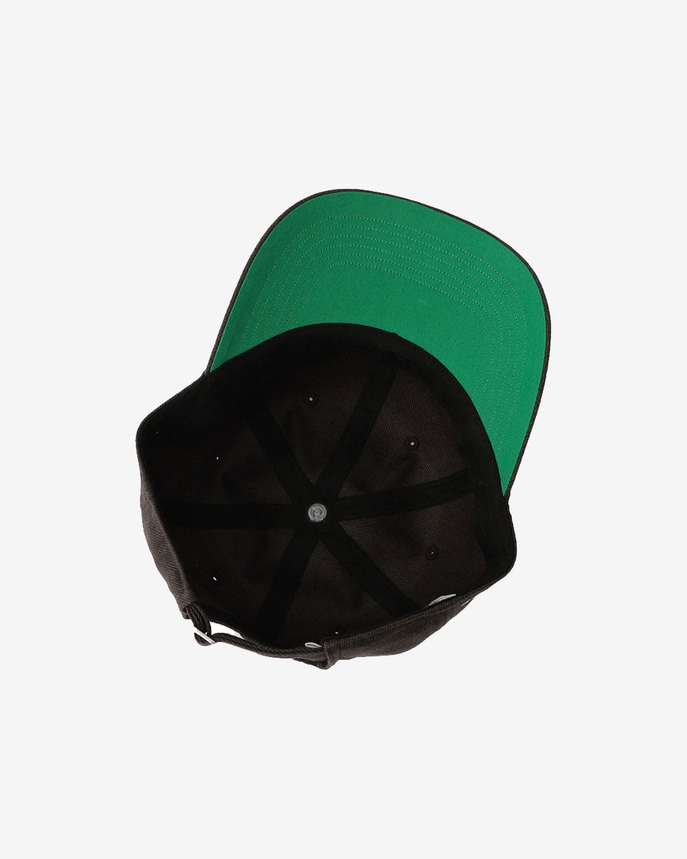 Polyester Serge 6 Panel Cap- Black