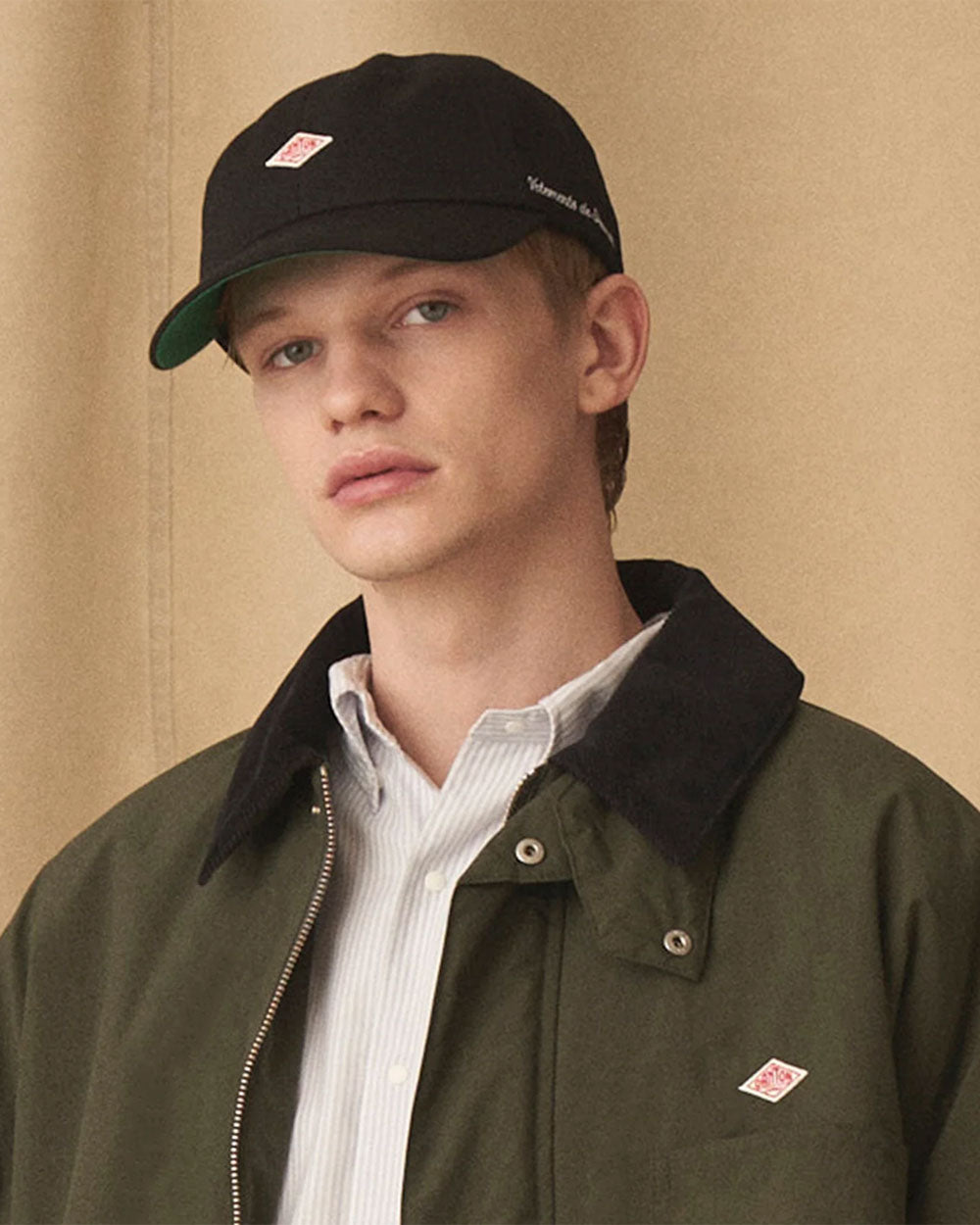 Polyester Serge 6 Panel Cap- Black