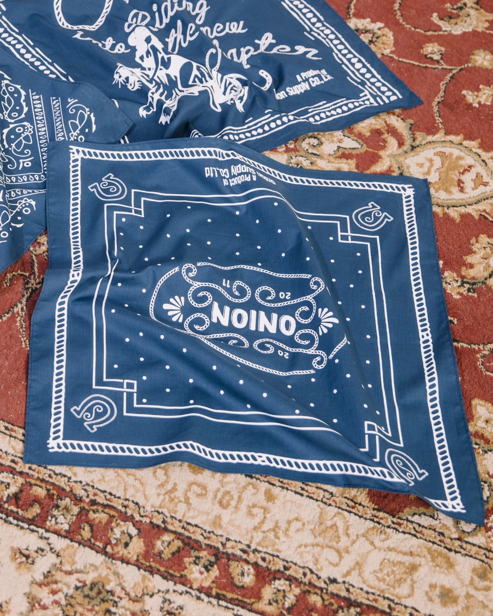 Horseshoes Bandana - Navy