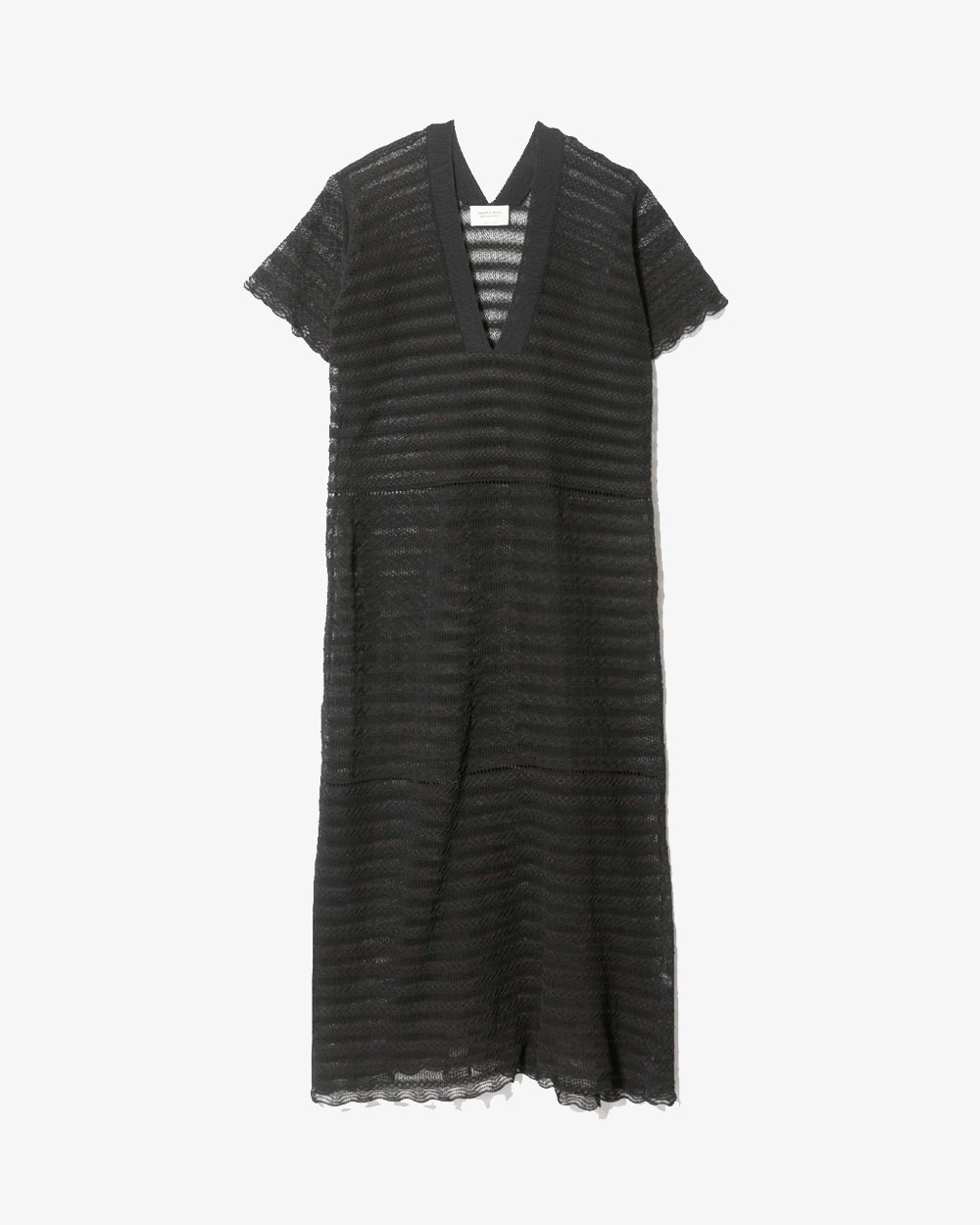 Afrcian Coil Lace Knit Dress - Black