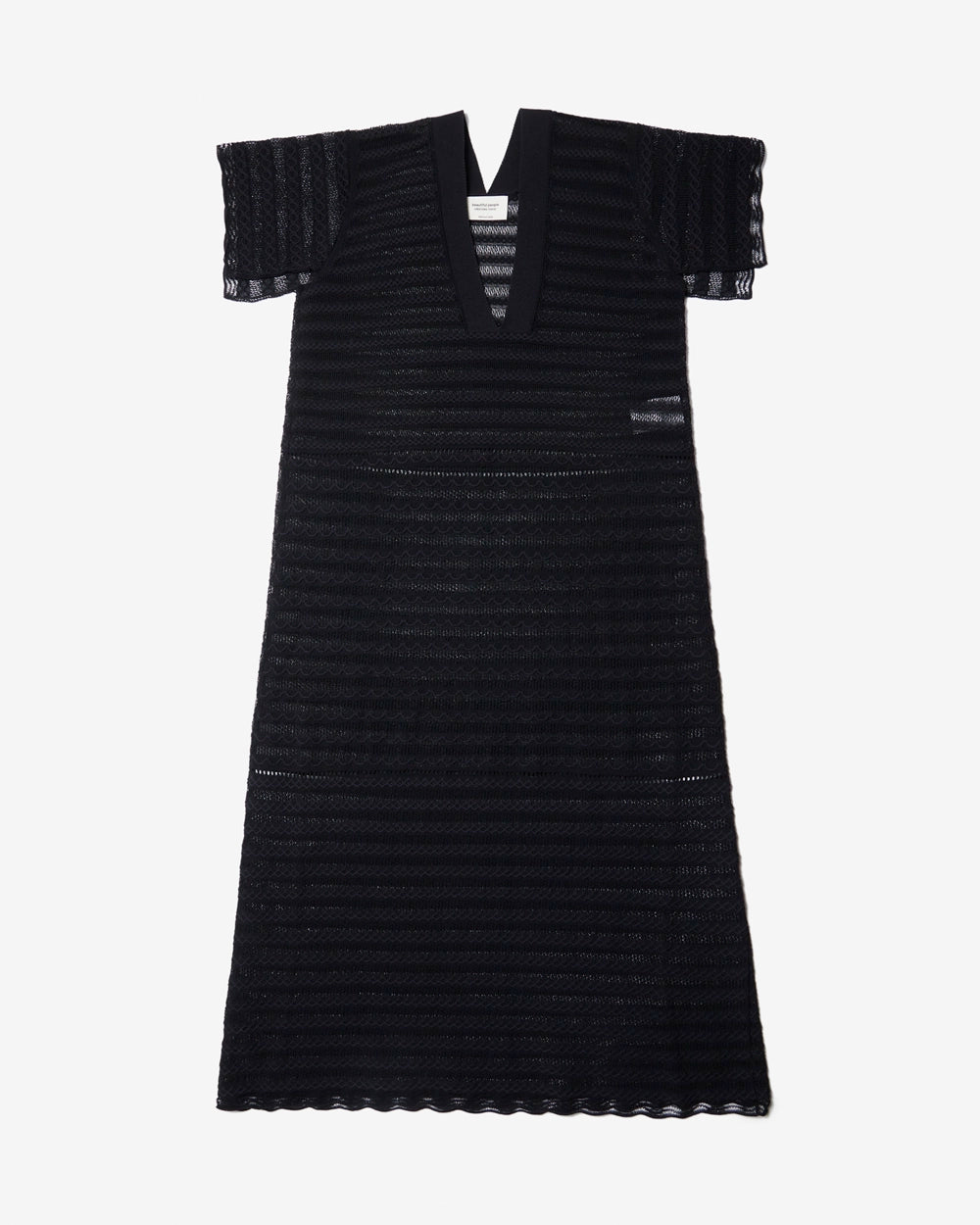 Afrcian Coil Lace Knit Dress - Black