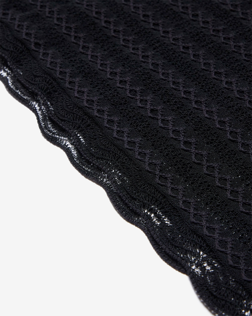 Afrcian Coil Lace Knit Dress - Black