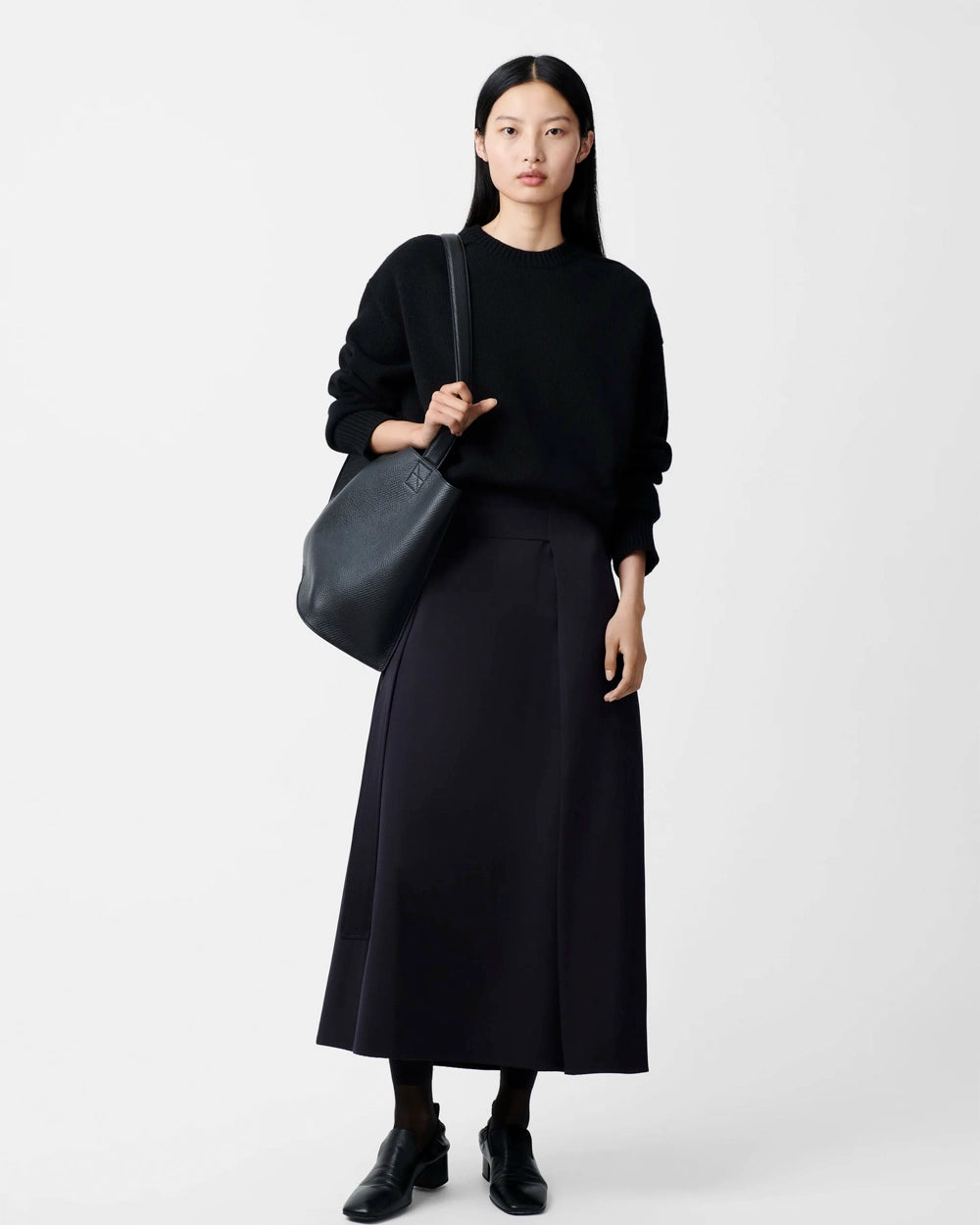 Bassi - Wrap Skirt - Darkest Navy