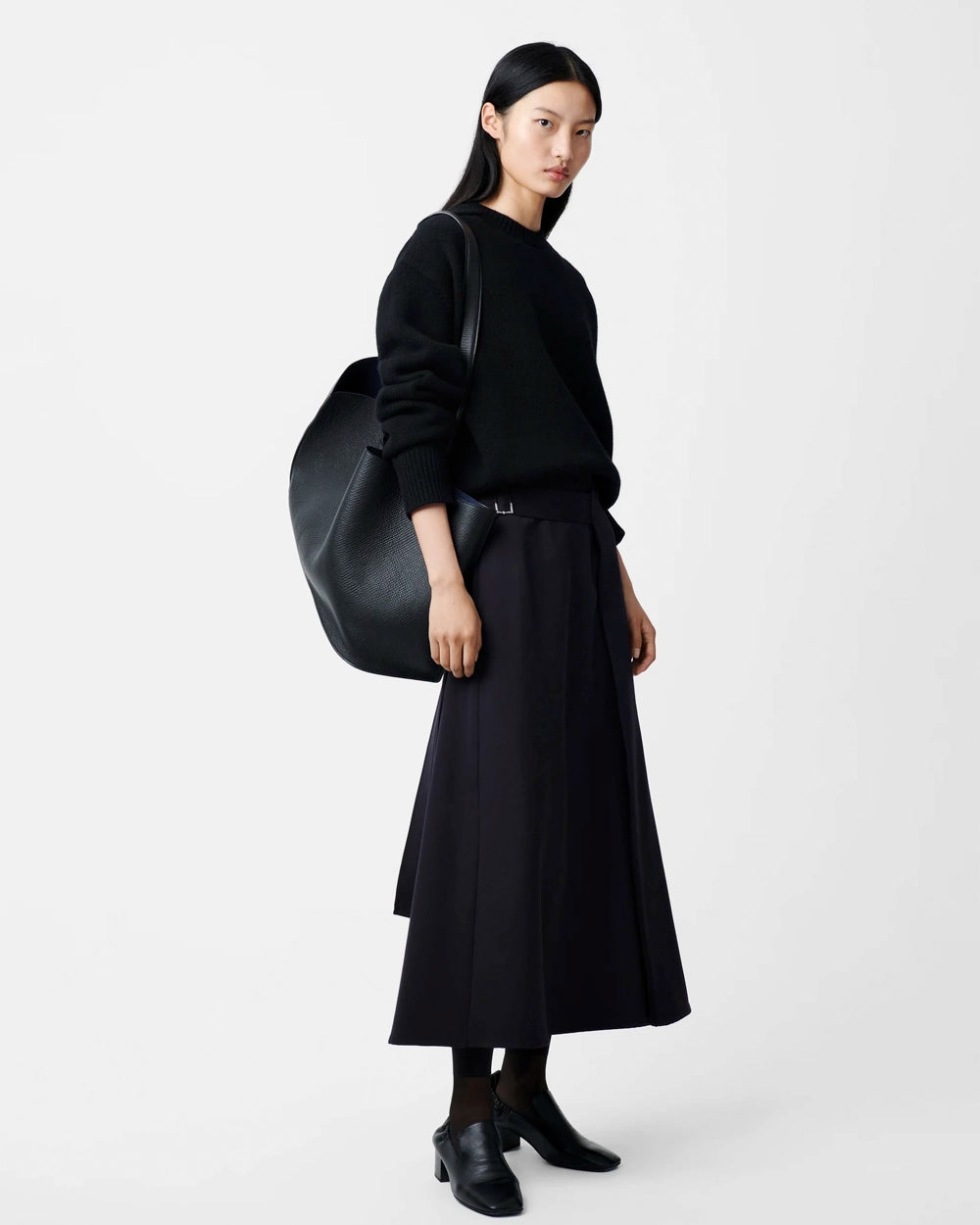 Bassi - Wrap Skirt - Darkest Navy