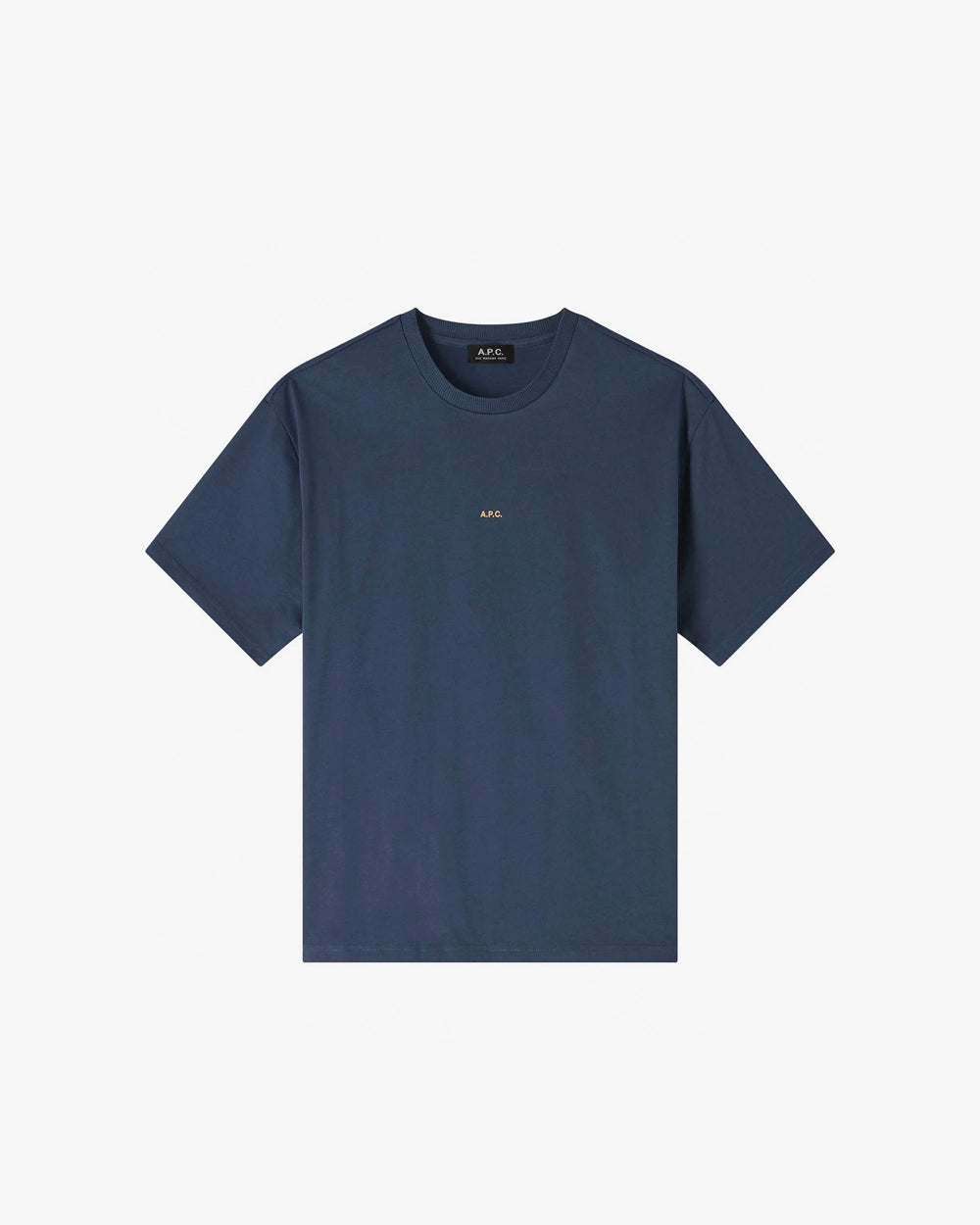 Boxy Micro Logo T-Shirt - Steel Blue/Yellow