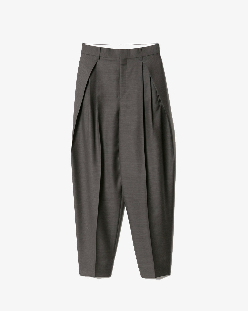 British Surge Three Tuck Peg Top Pants - Gray