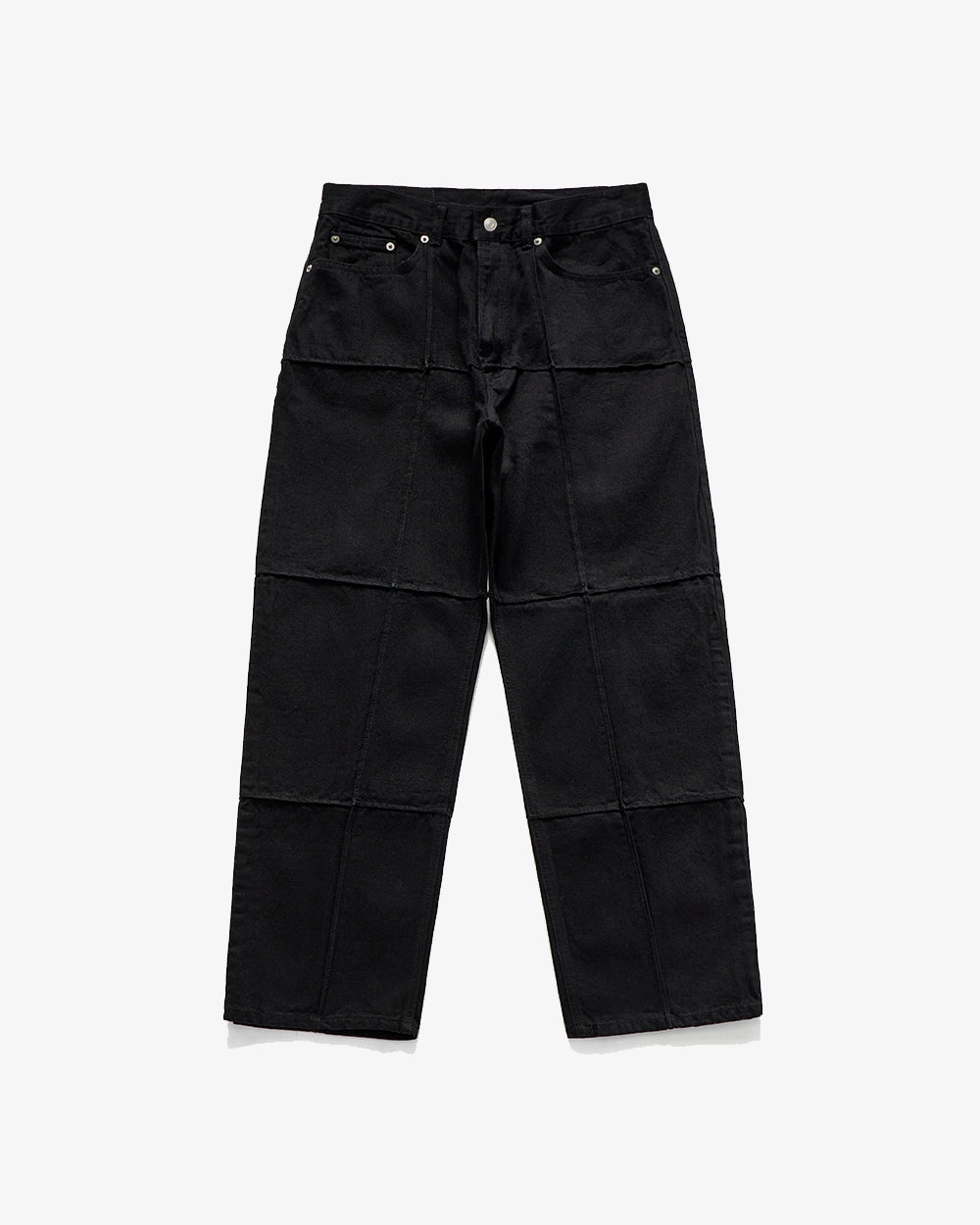 Checkerboard Loose Denim - Black