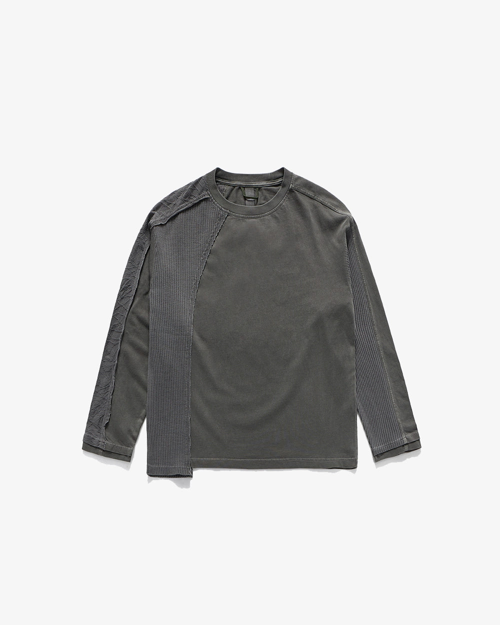 Contrast Panel Long Sleeves - Charcoal