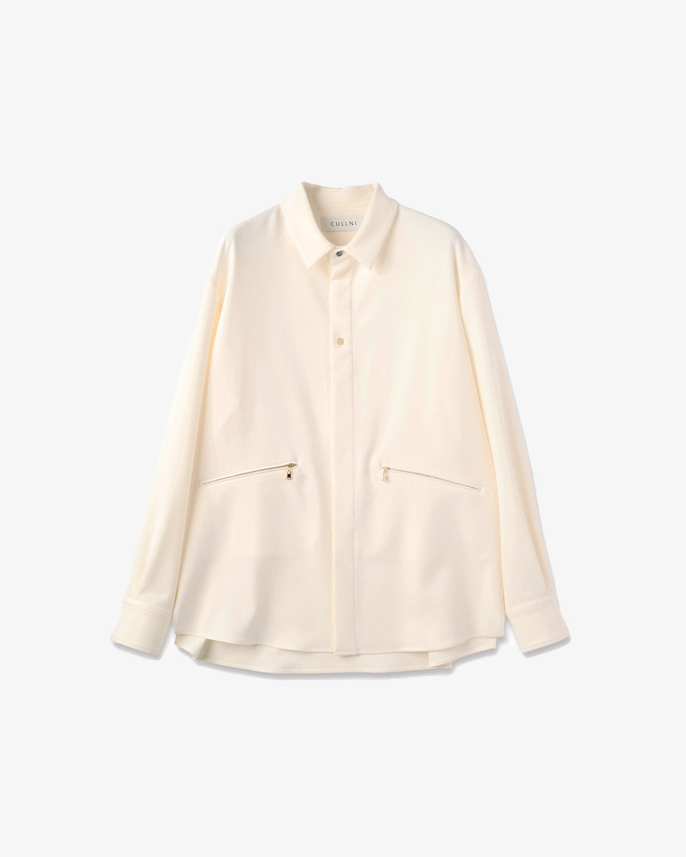 Double Cloth Zip Pocket Shirt - White