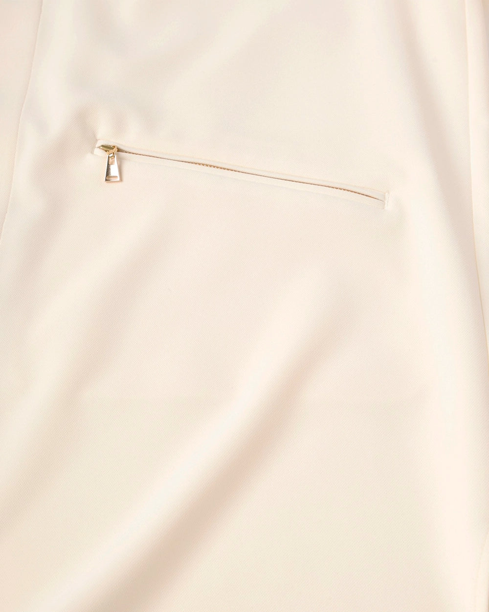 Double Cloth Zip Pocket Shirt - White