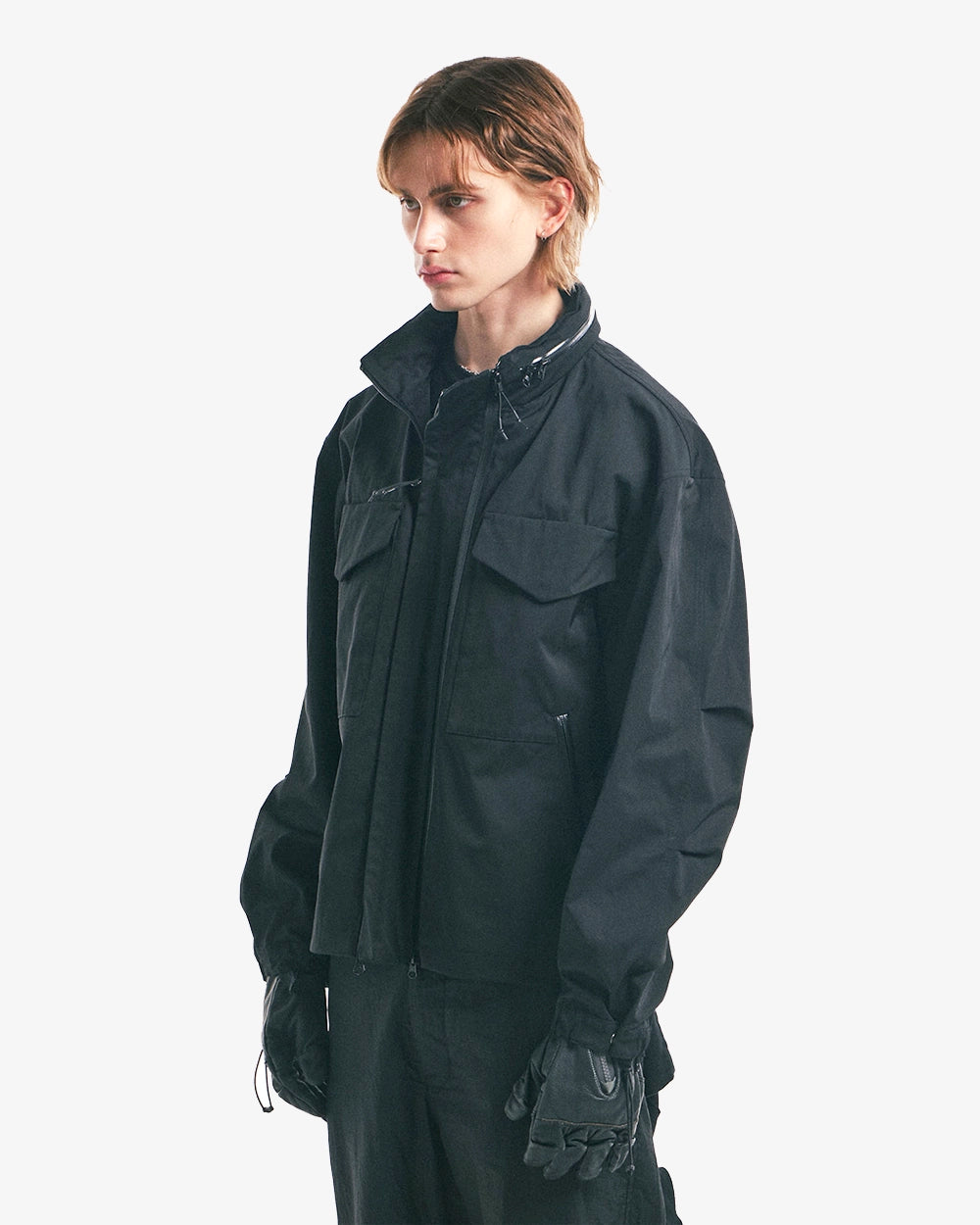 Double Zip Field Jumper - Black