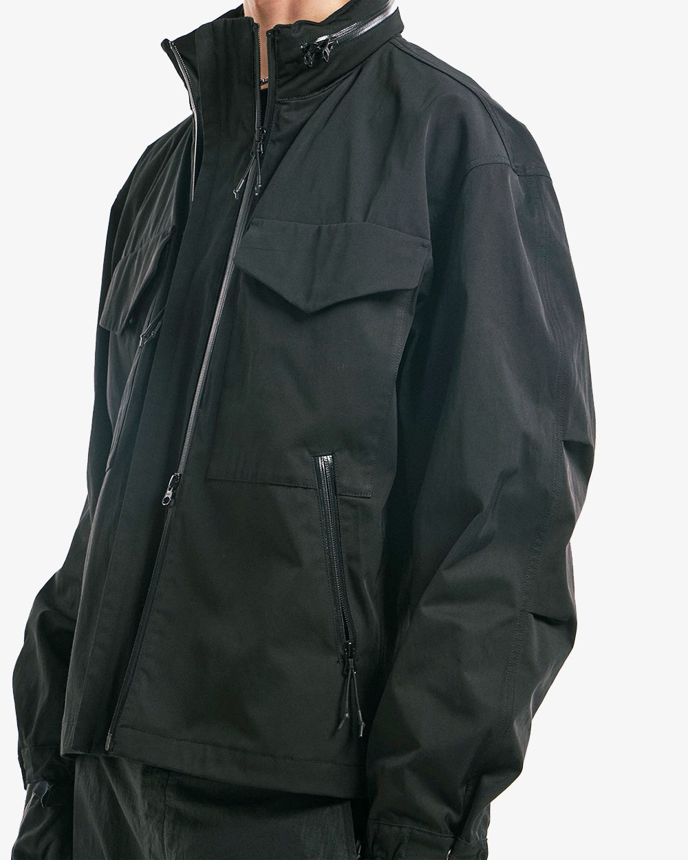 Double Zip Field Jumper - Black