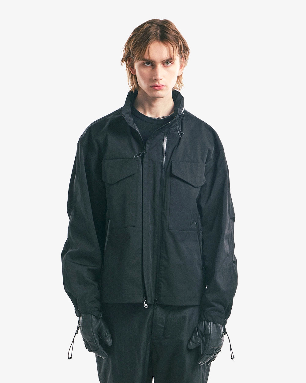 Double Zip Field Jumper - Black