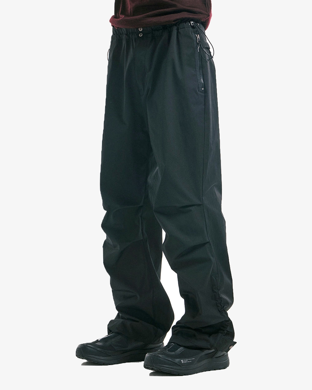 Drawstring Stack Pants - Black