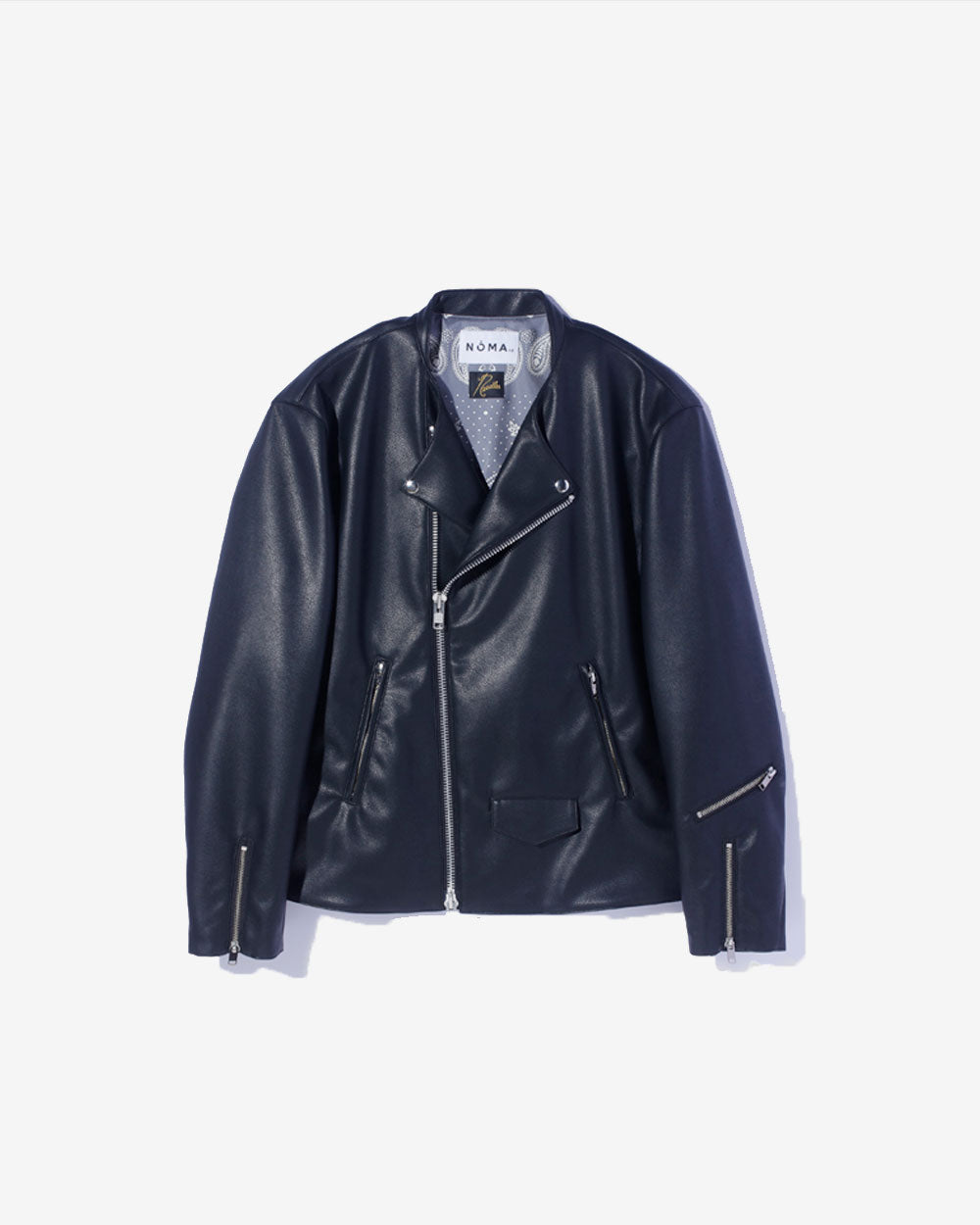 Faux Lether Riders Jacket (NOMA t.d. & NEEDLES) - Black