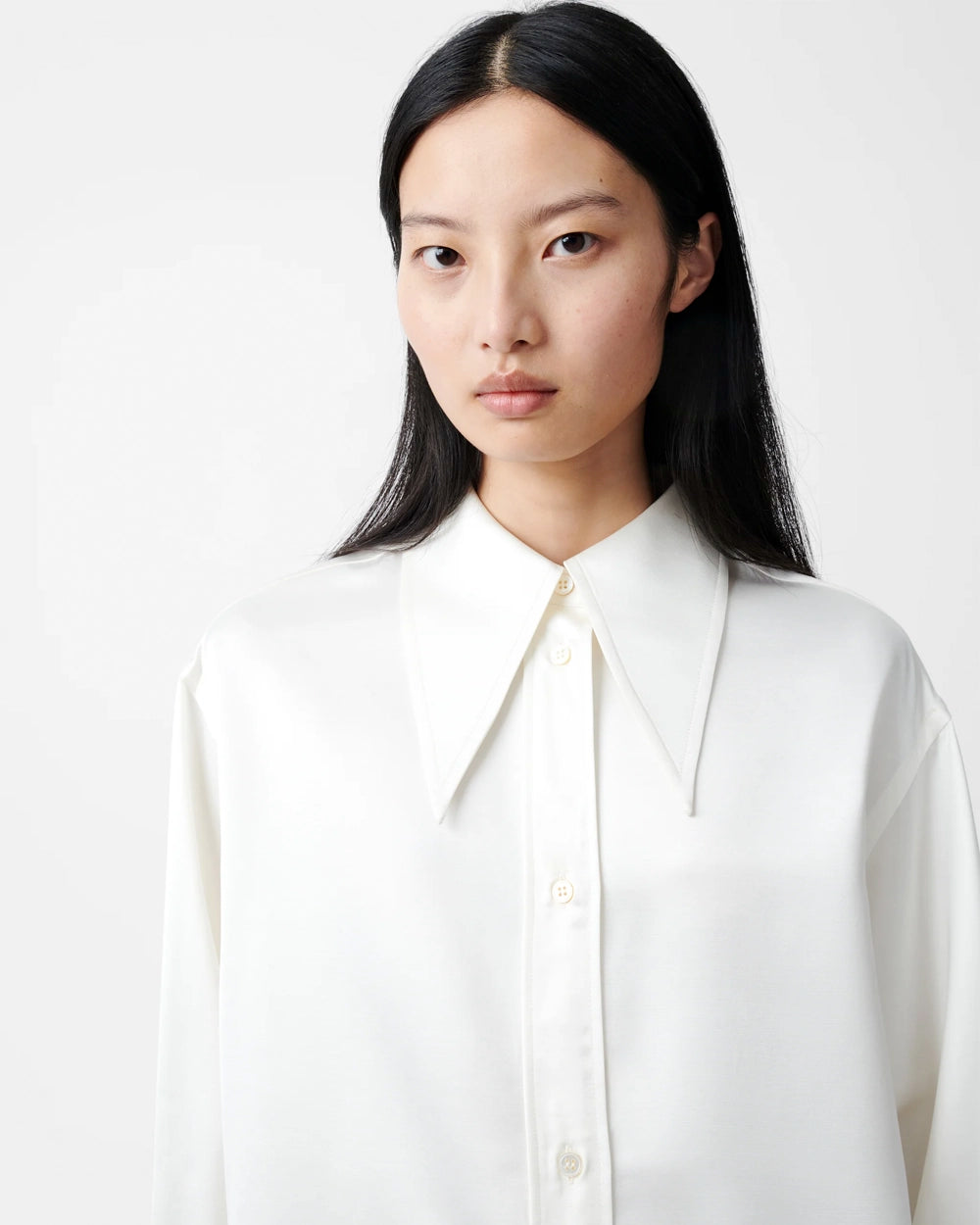 Gable Peak Collar Shirt - Parchment