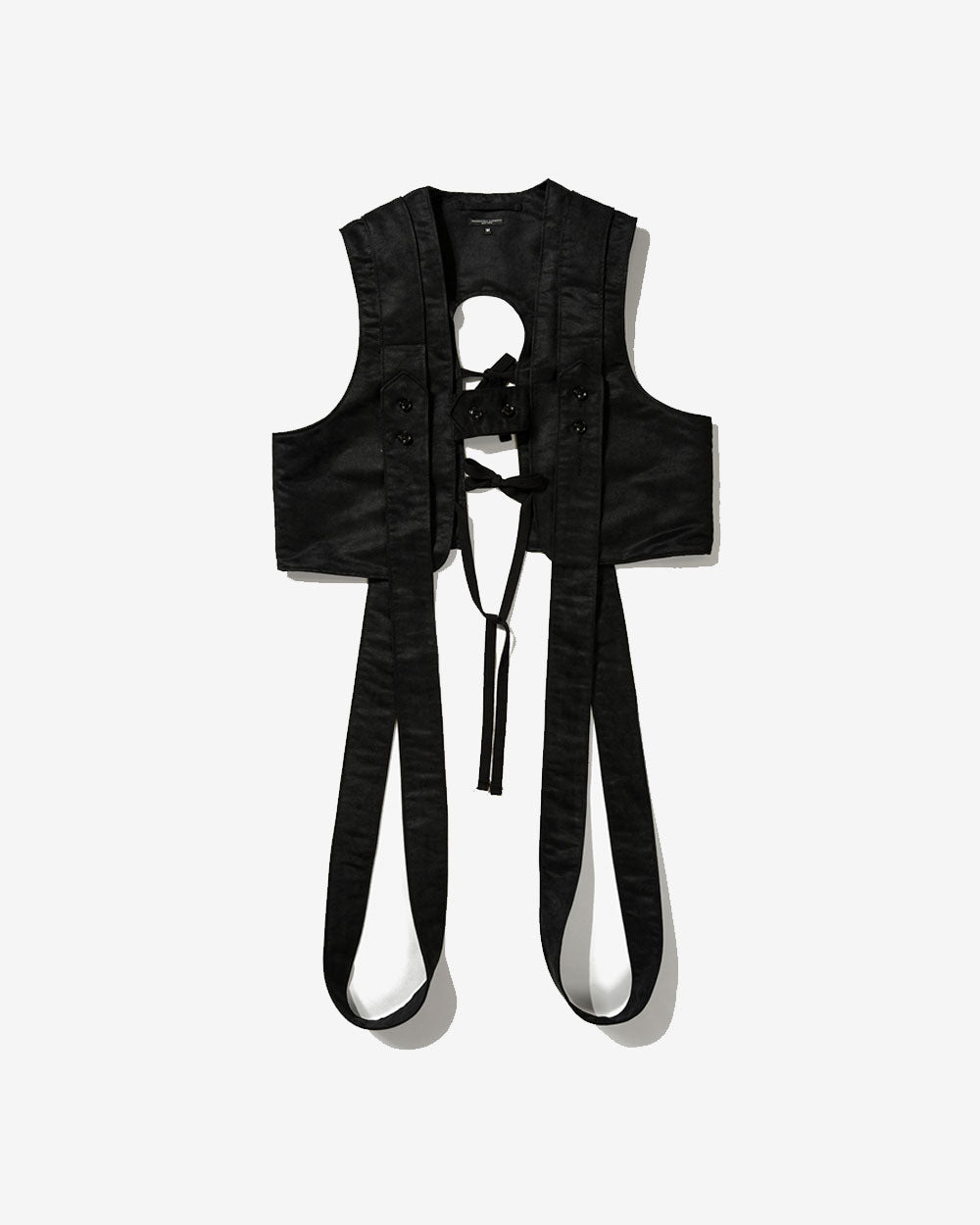 Harness Vest - Black Polyester Fake Suede