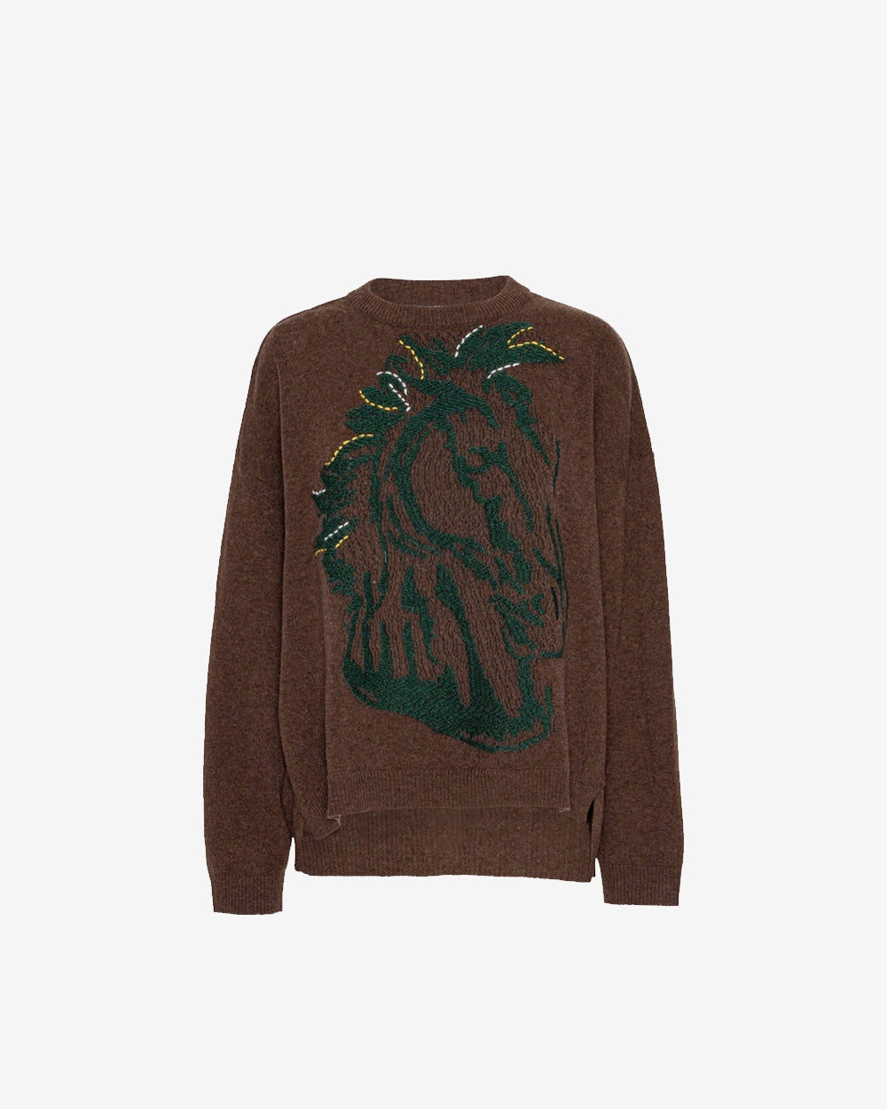 Horse Head Knit Jumper - Brown Horse Head