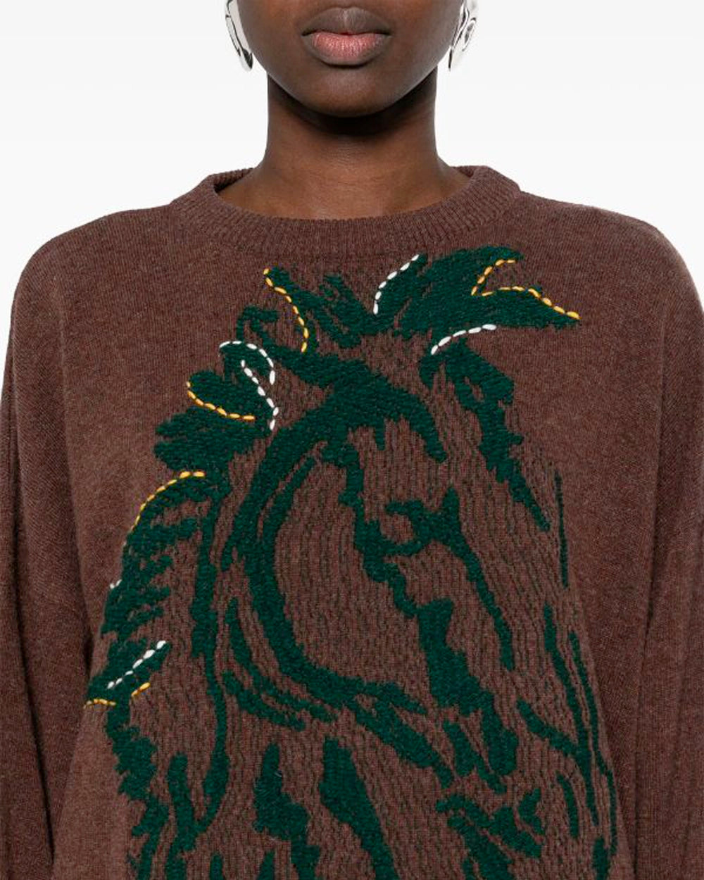 Horse Head Knit Jumper - Brown Horse Head