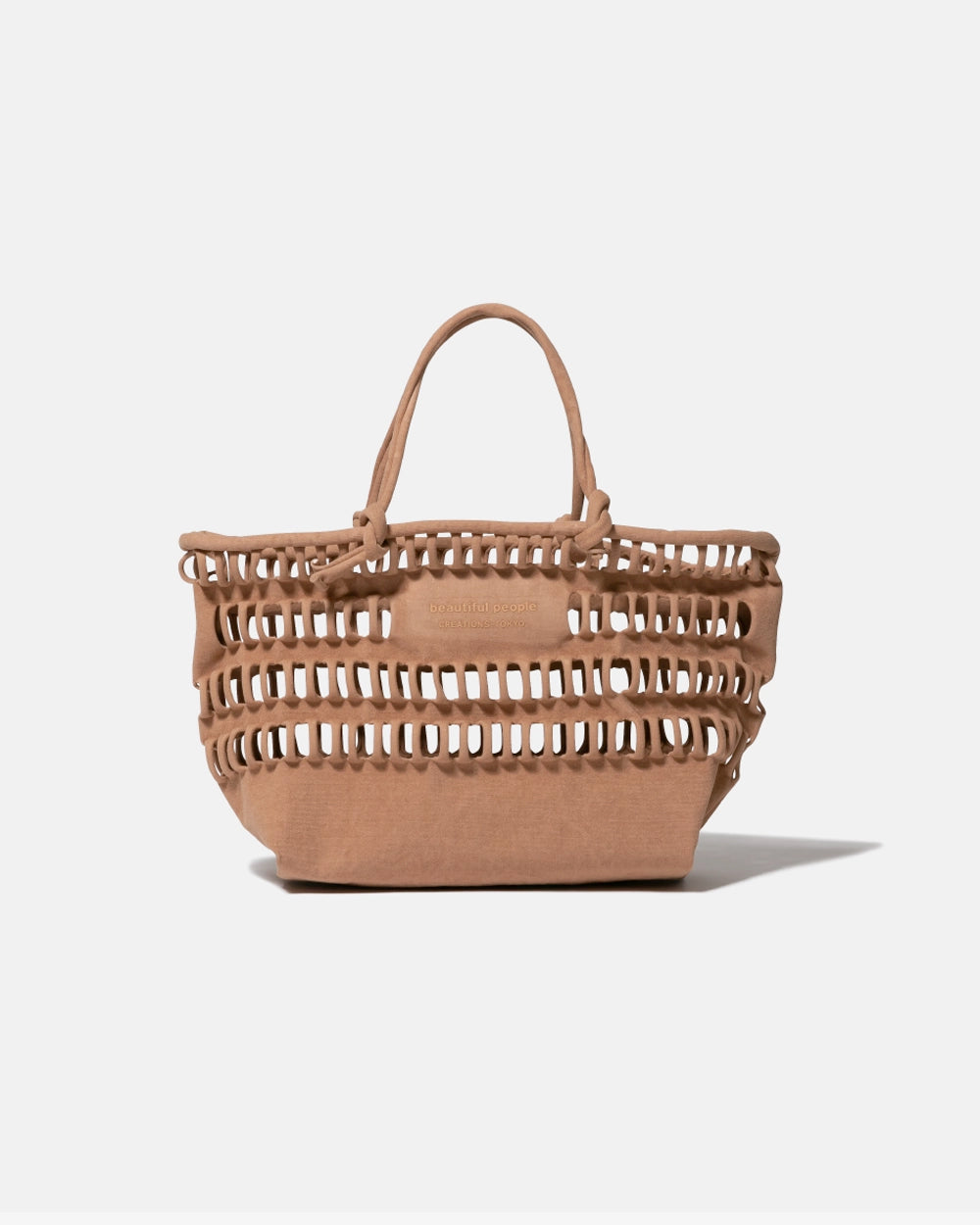 Konbu Knit Shopping Busket Bag - Beige