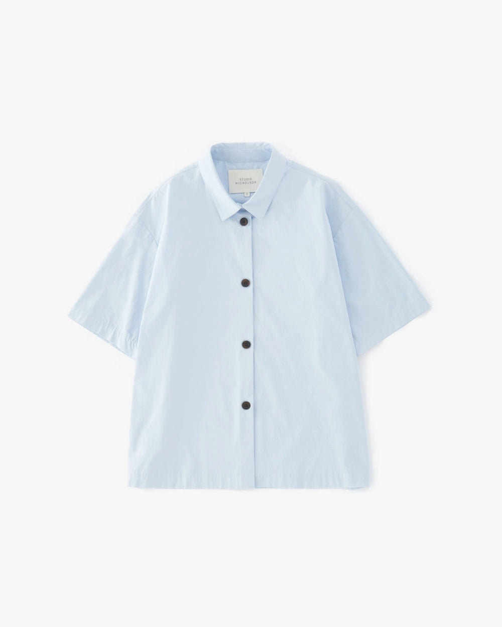 Lant - Short Sleeve Boxy Shirt - Sky Blue