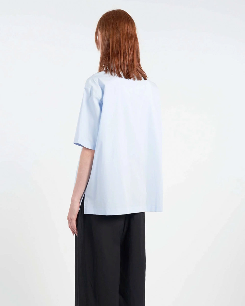 Lant - Short Sleeve Boxy Shirt - Sky Blue