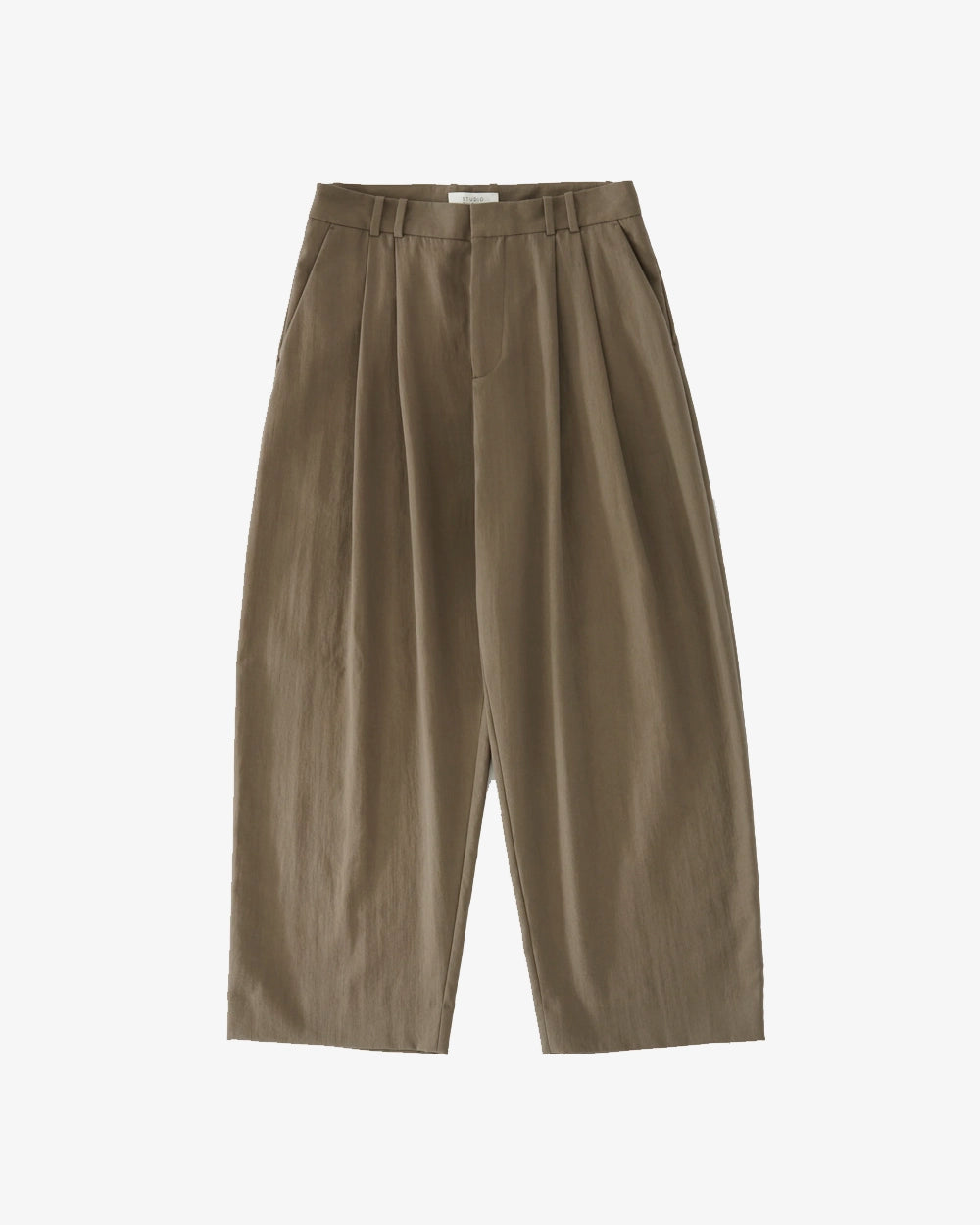 Line Double Pleat Volume Pant - Fossil