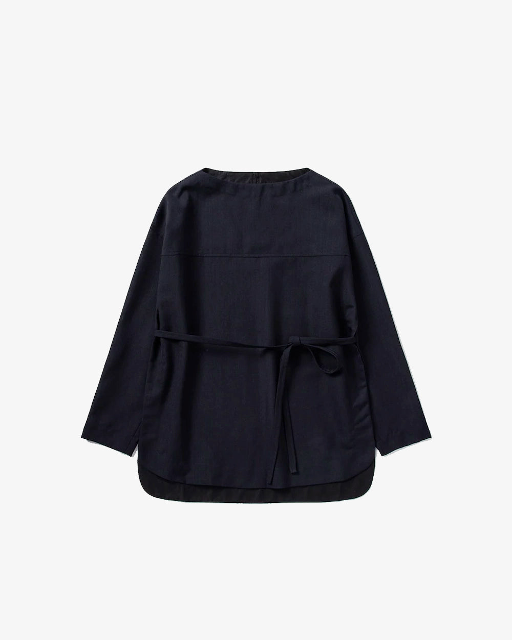 Loma - Tie Front Top - Darkest Navy