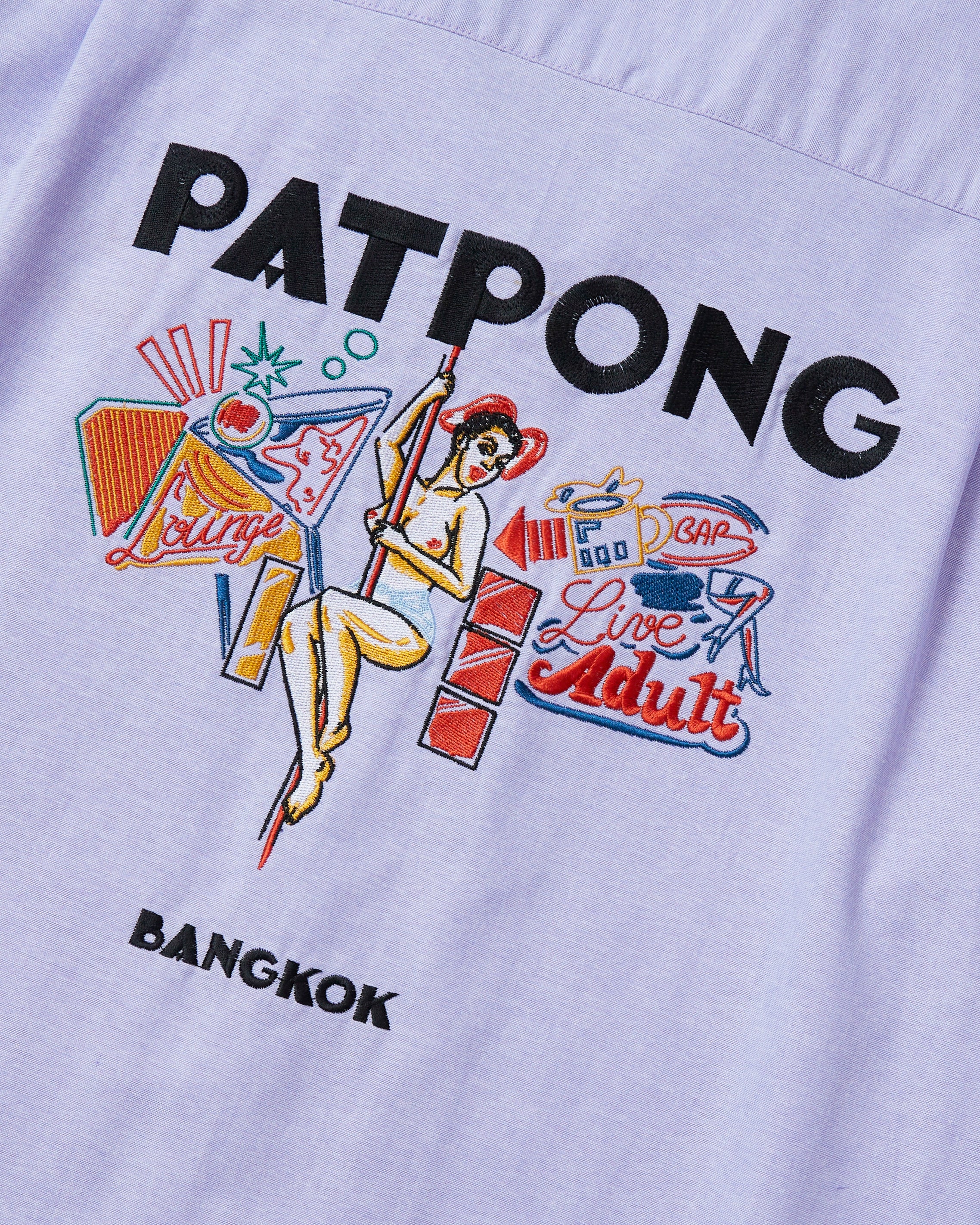 Onion X Palini - Red-Light Districts - Patpong - Camp Collar Shirt - Lavender