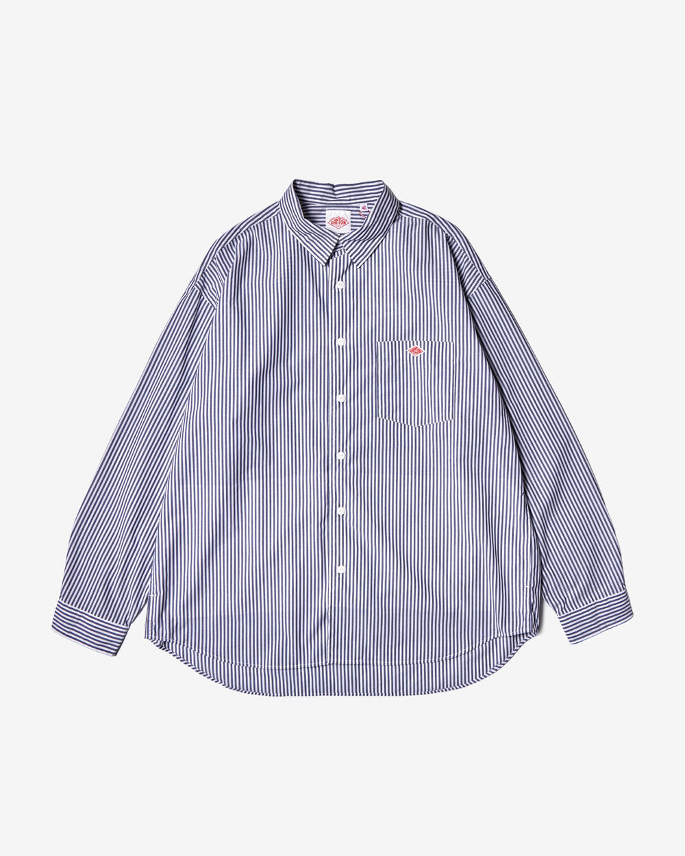 Men's Work Shirt - White x Navy Stripe