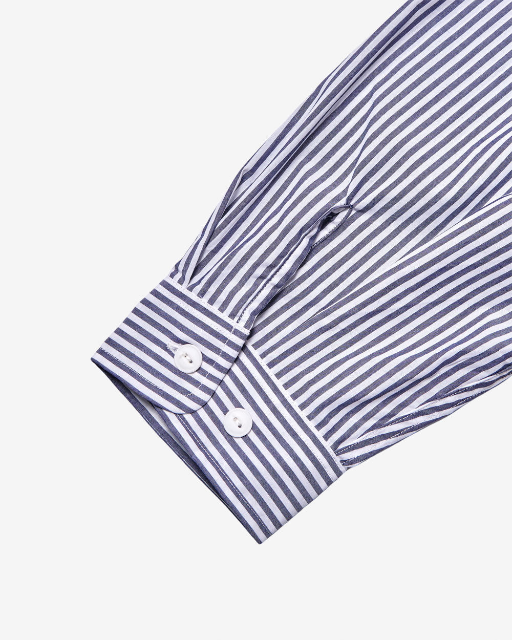 Men's Work Shirt - White x Navy Stripe