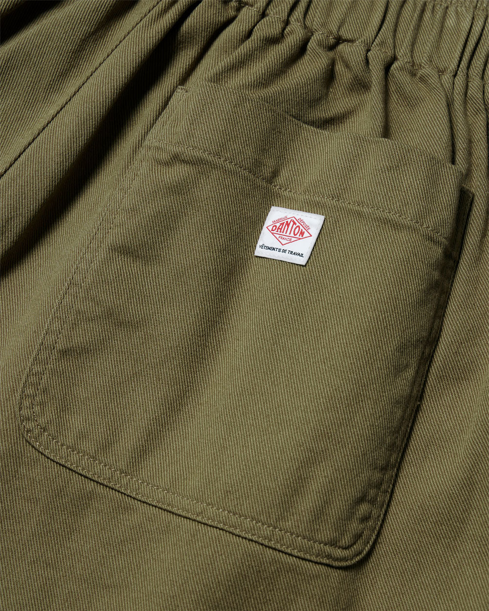 Men's Cotton Drill Wide Easy Pants- Olive