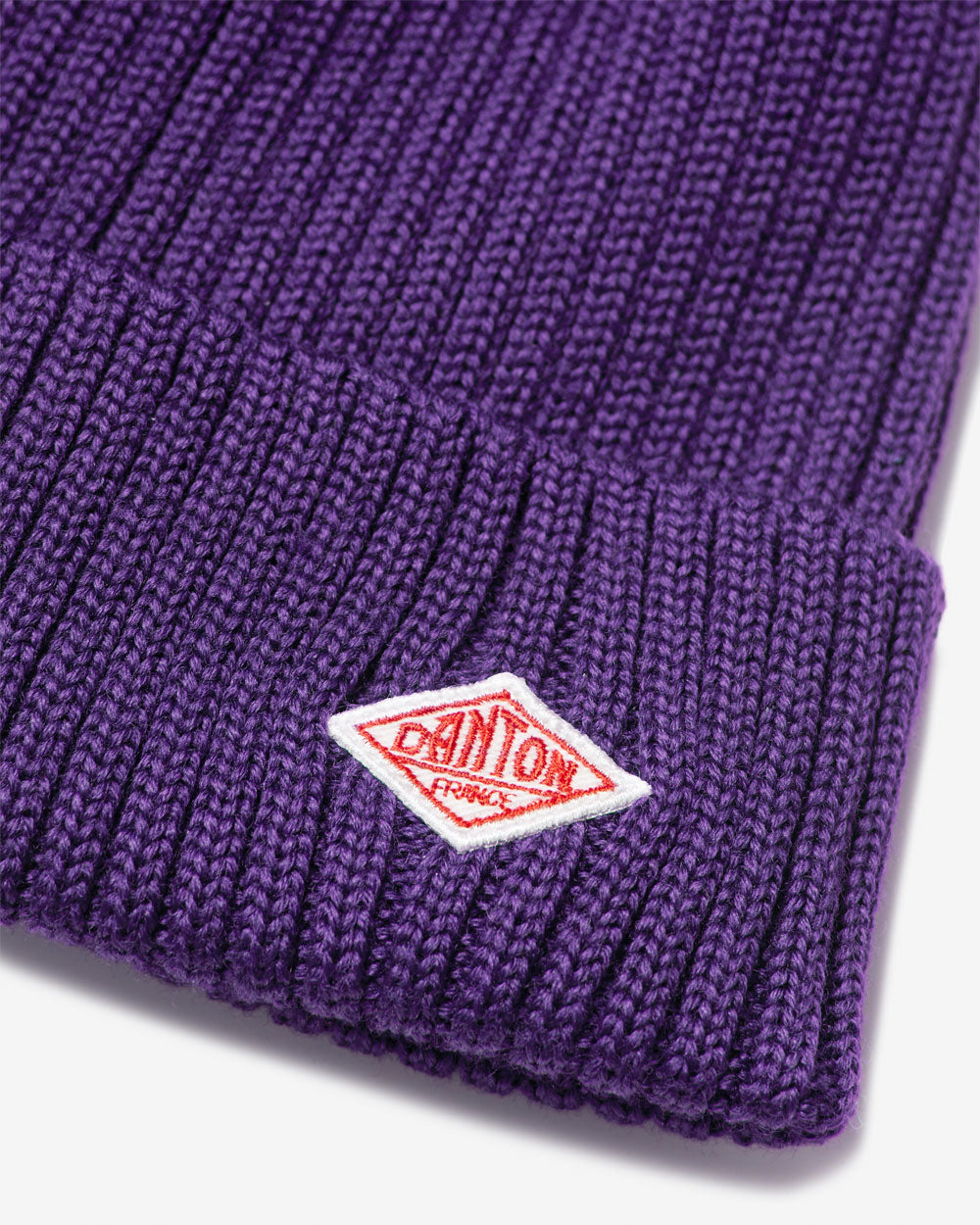 Wool Rib Knit Cap - Purple