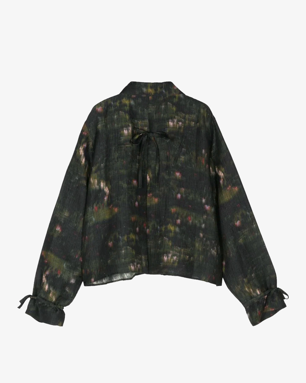 Pull Silk Blouse - Dark Bouquet