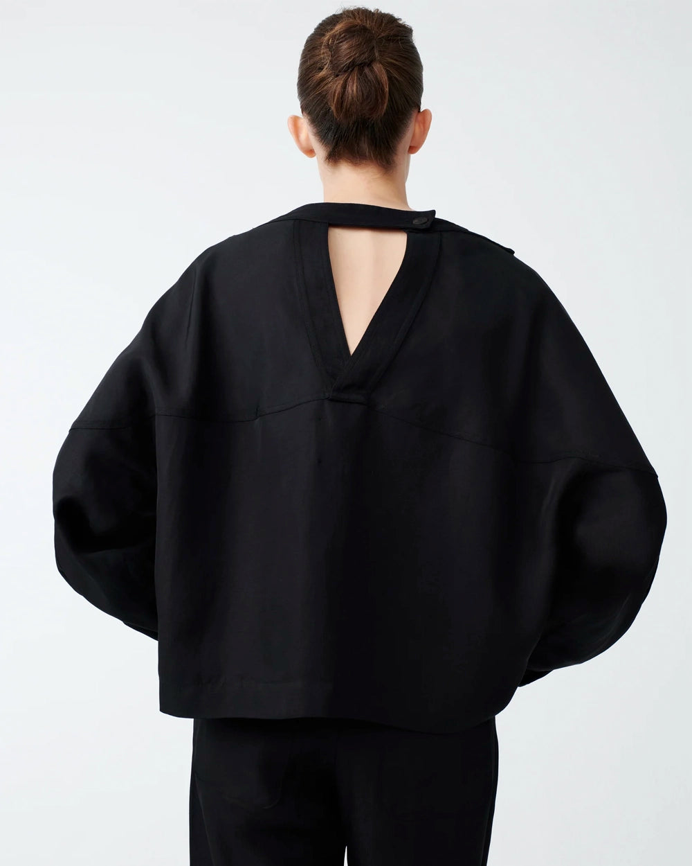 Sarr - Oren Back Long Sleeve Top - Black